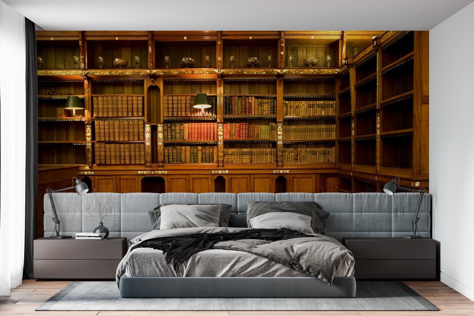Fototapeta knižnica plná starých kníh