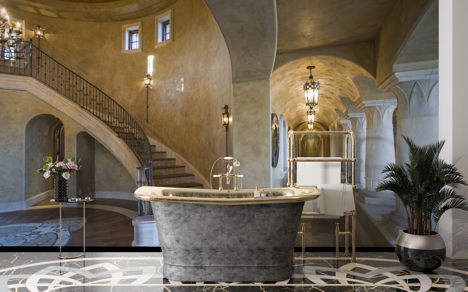 Fototapeta použitie mramoru v dizajne bytovej architektúry