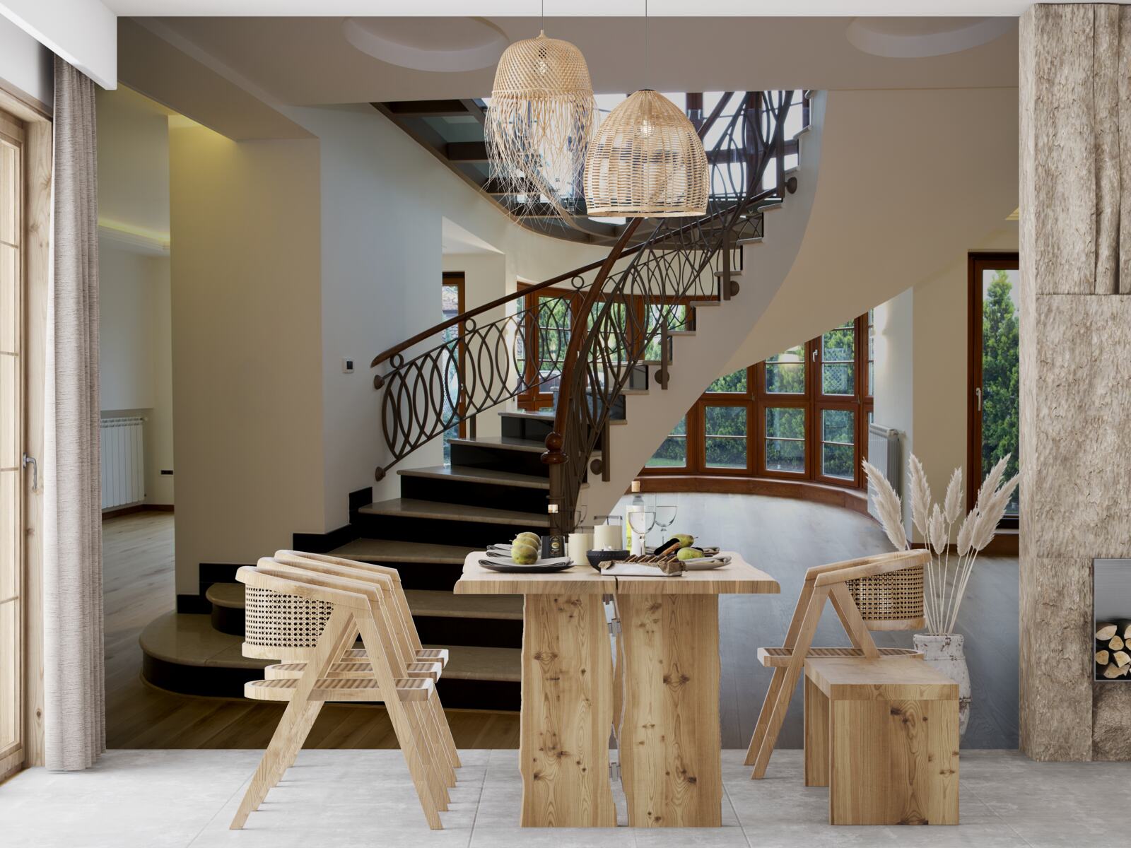 Fototapeta lobby s formálnym schodiskom