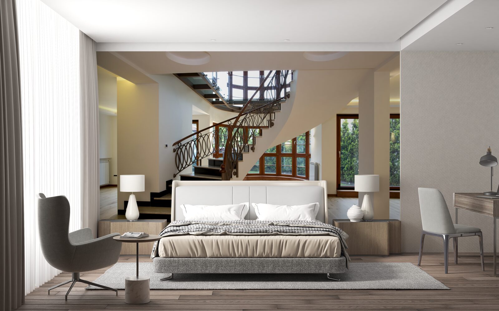 Fototapeta lobby s formálnym schodiskom