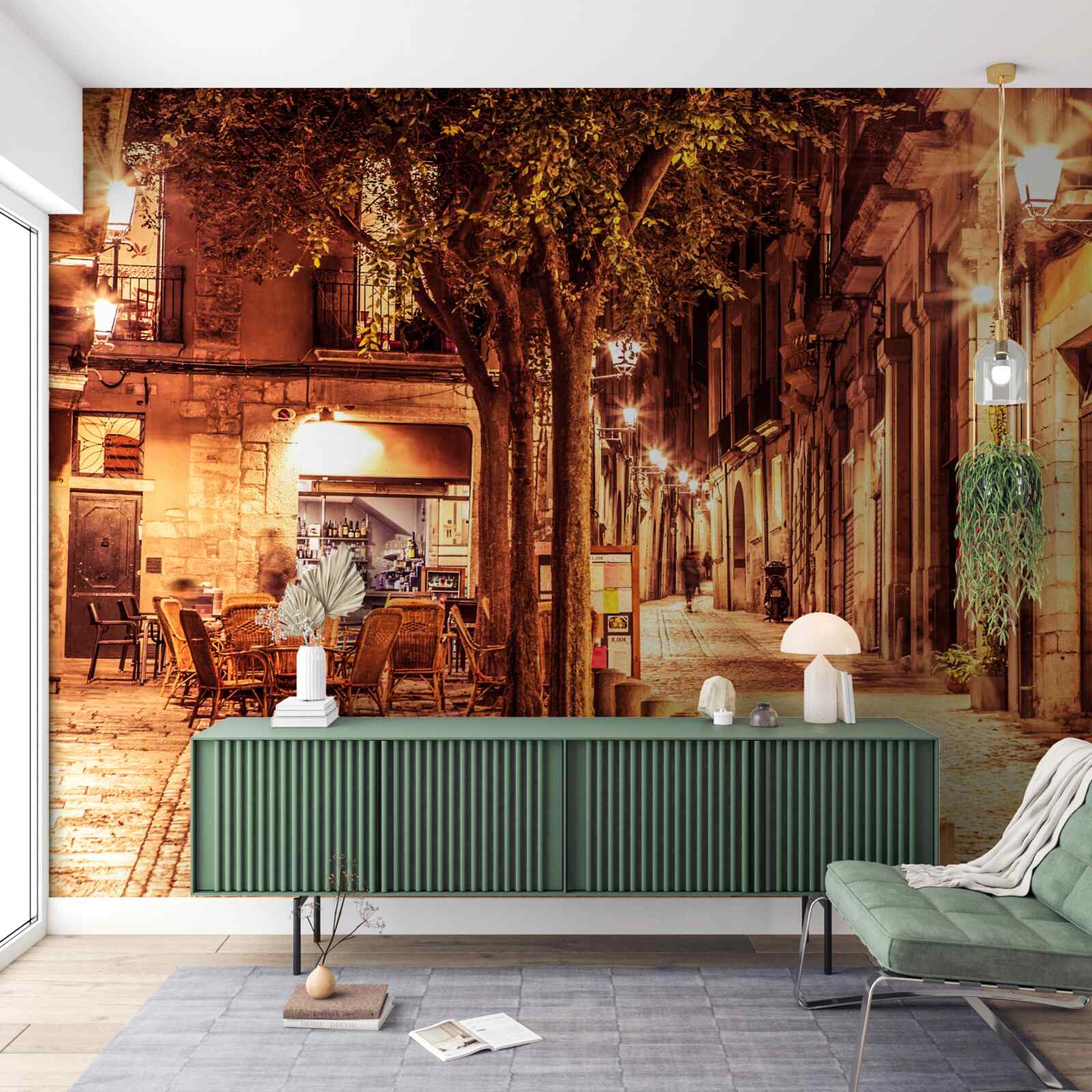 Fototapeta večerná ulica starobylého mesta