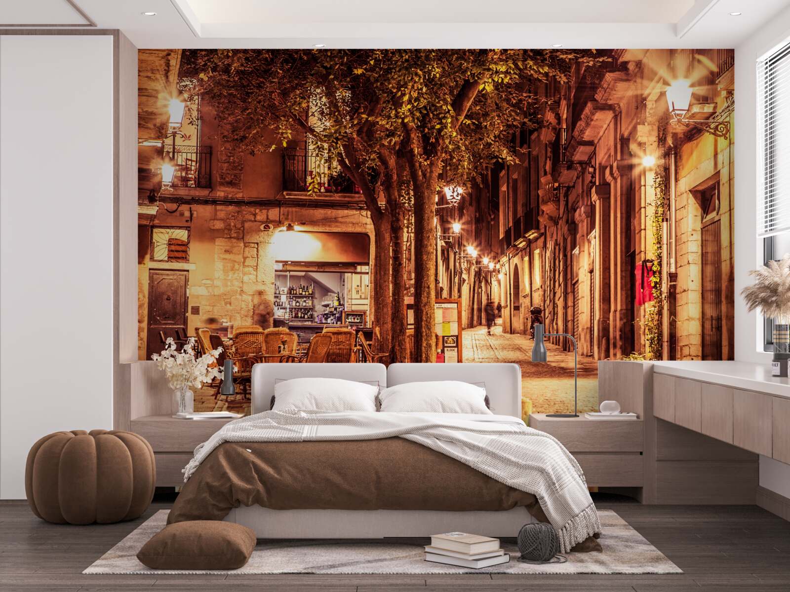 Fototapeta večerná ulica starobylého mesta