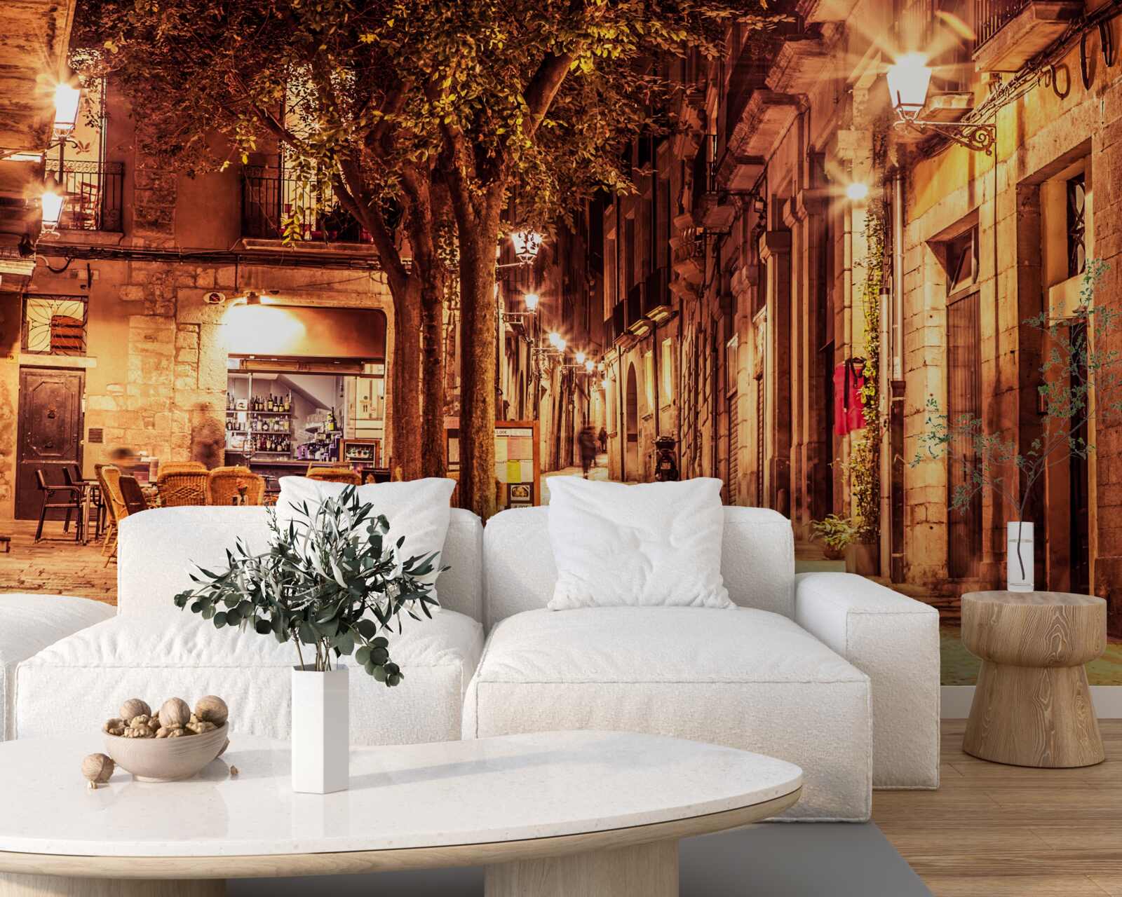 Fototapeta večerná ulica starobylého mesta