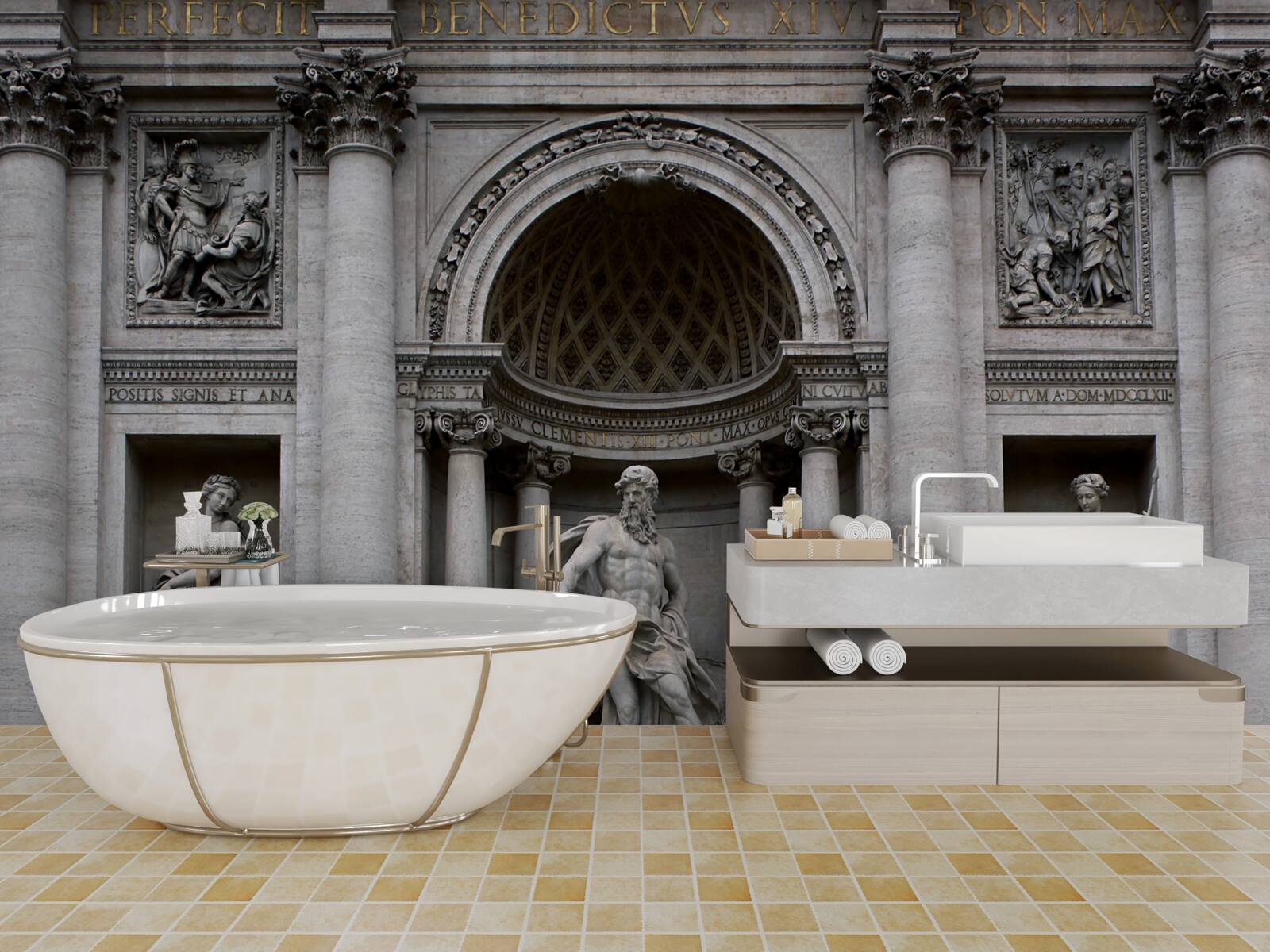 Fototapeta Sochy fontány Treves