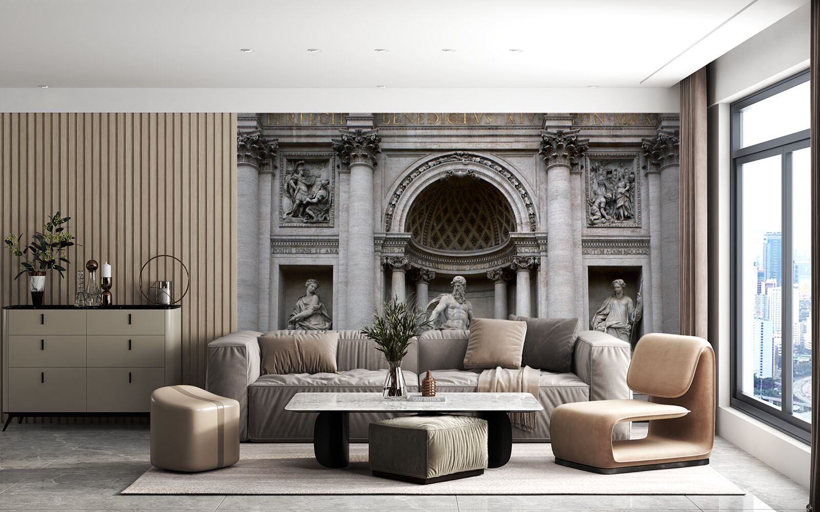 Fototapeta Sochy fontány Treves