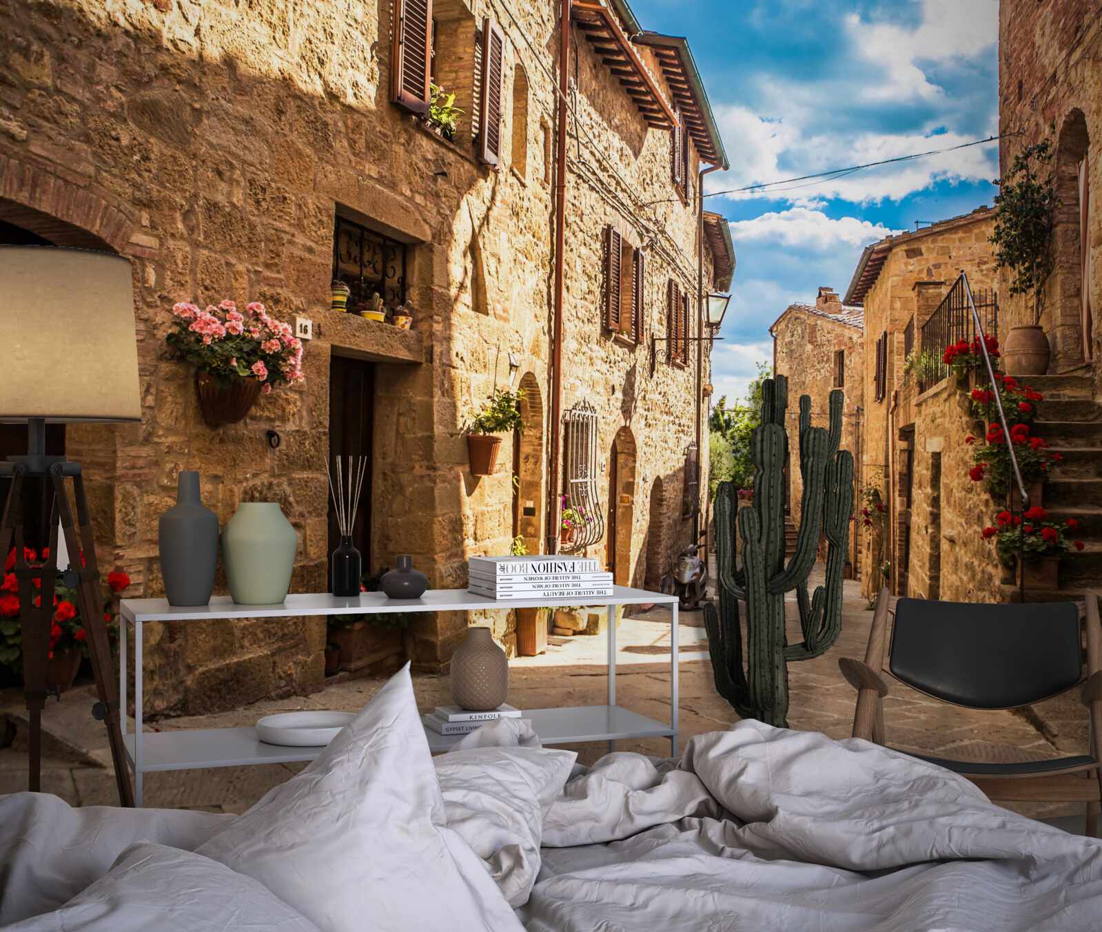 Fototapeta Toskánska ulica za jasného letného dňa