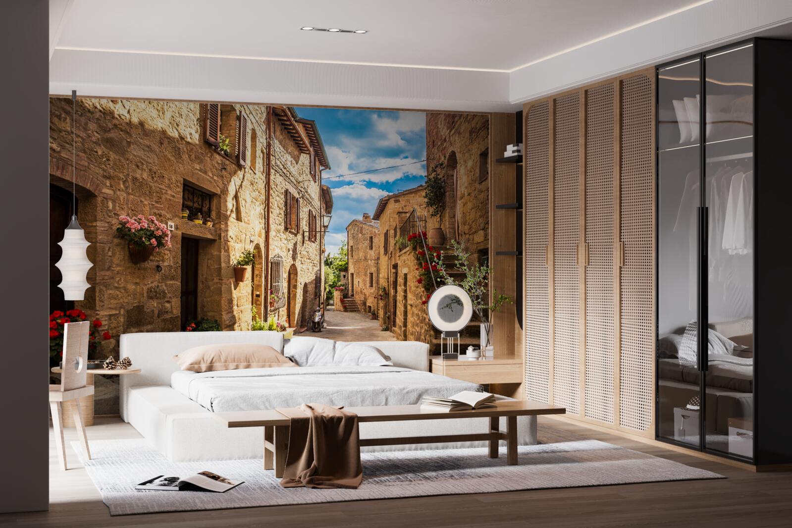 Fototapeta Toskánska ulica za jasného letného dňa