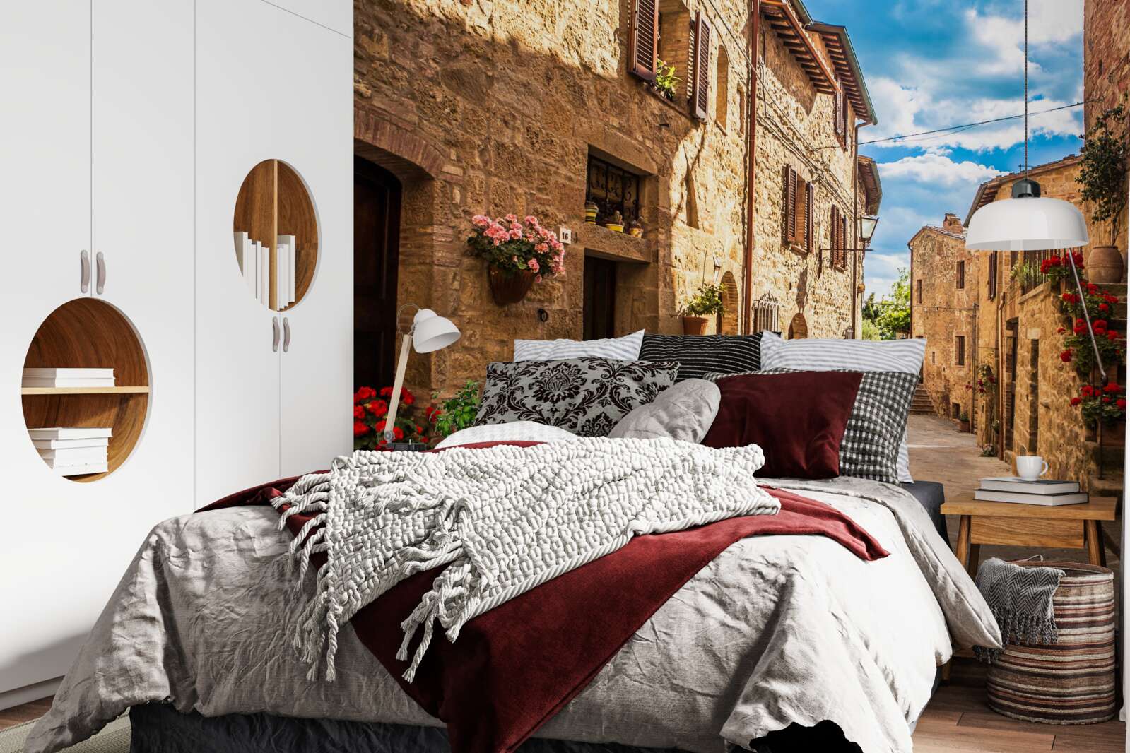 Fototapeta Toskánska ulica za jasného letného dňa