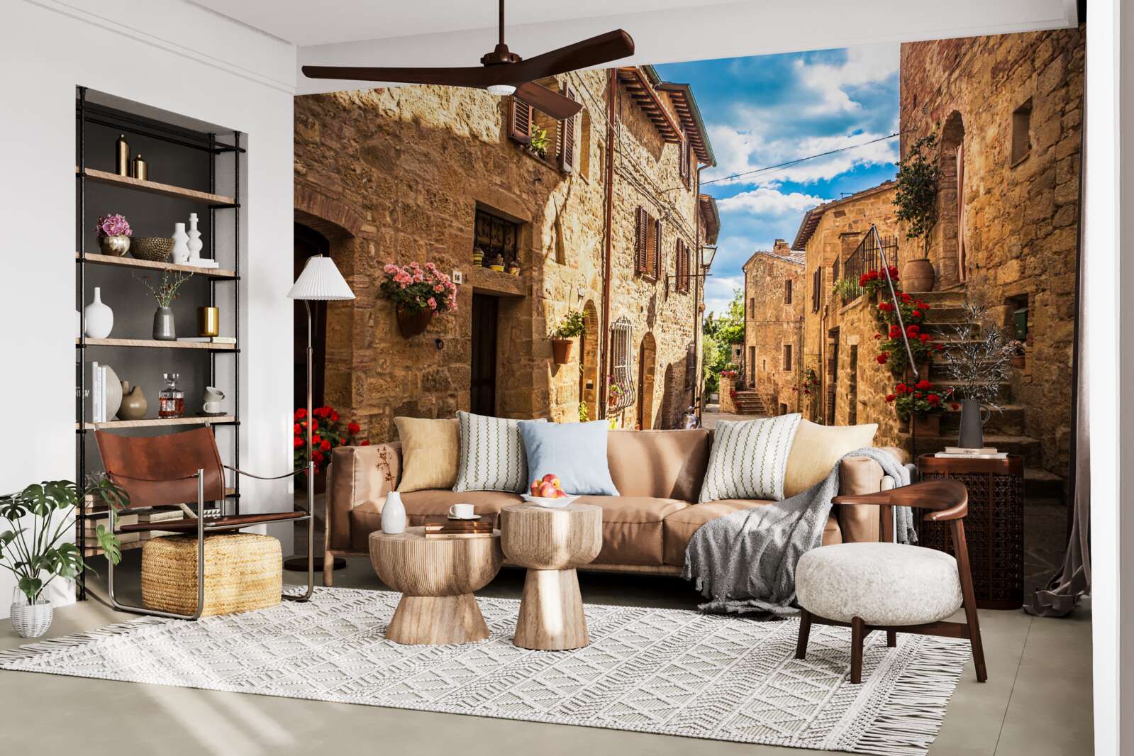 Fototapeta Toskánska ulica za jasného letného dňa