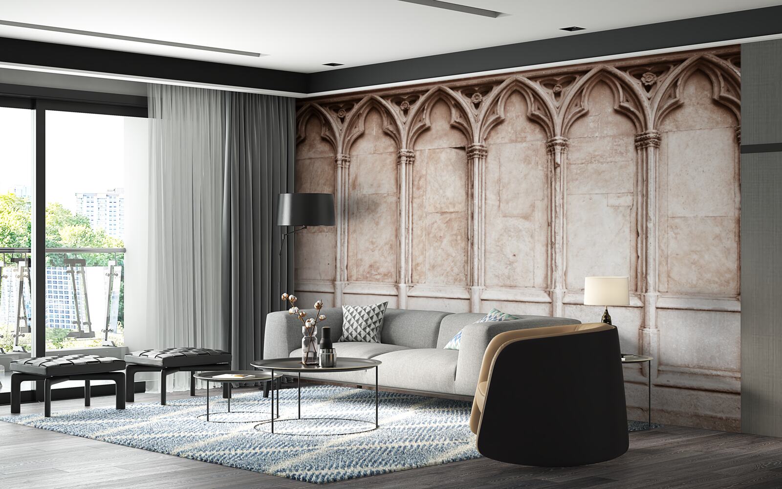 Fototapeta kamenné oblúky v gotickom štýle