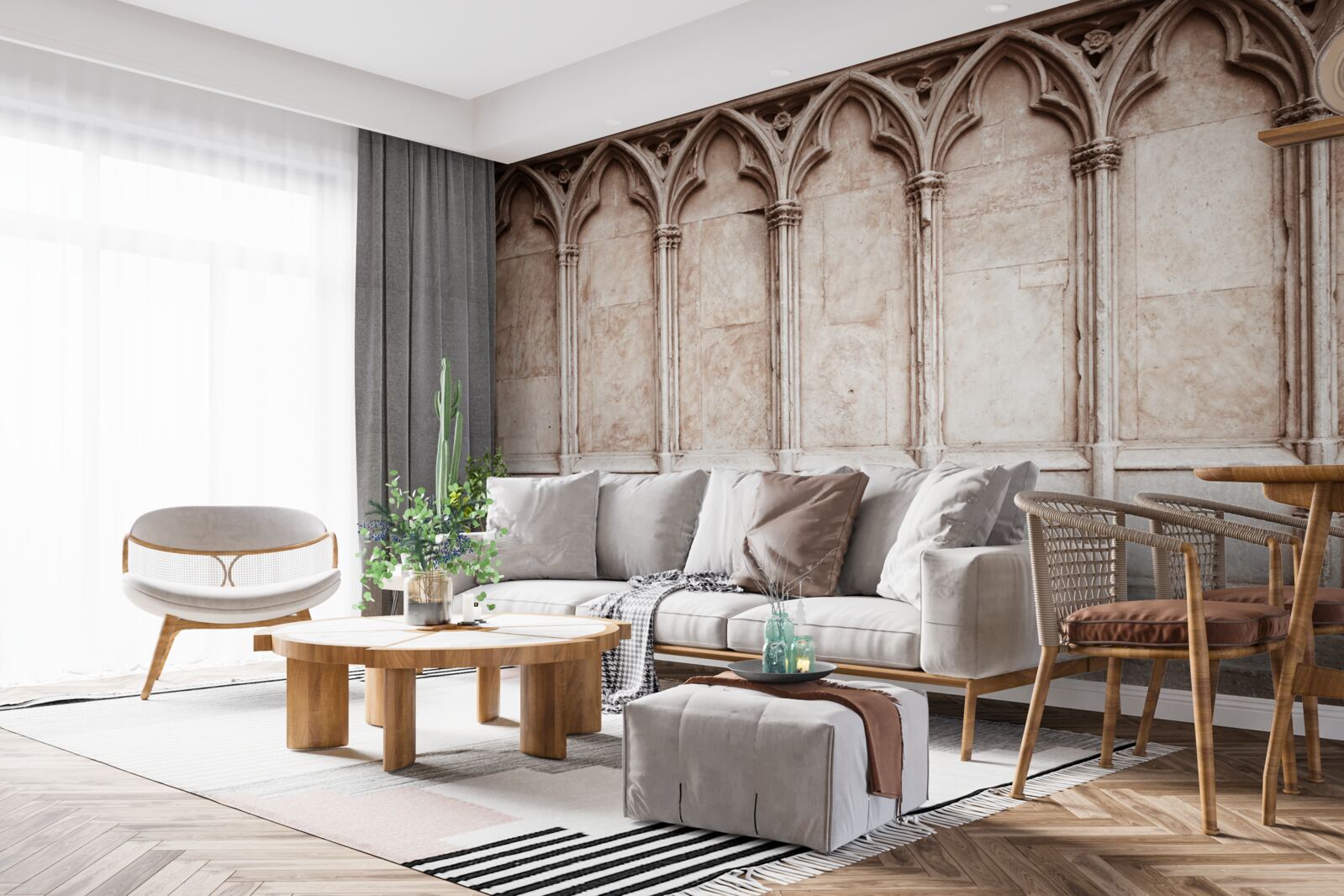 Fototapeta kamenné oblúky v gotickom štýle