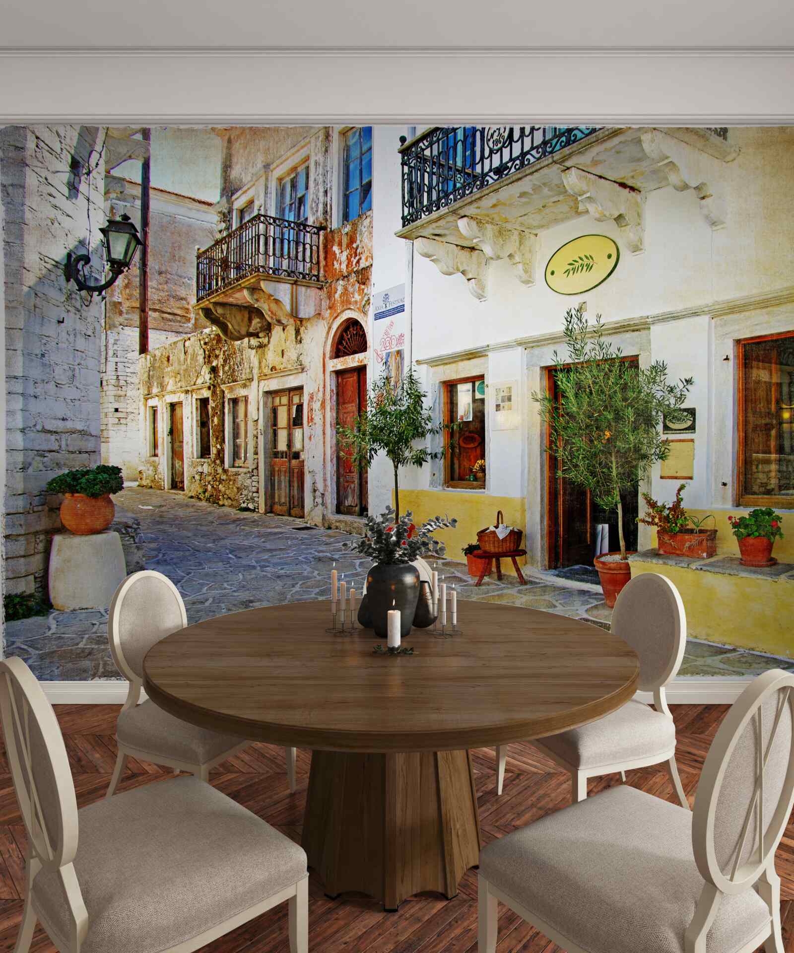 Fototapeta obchod na starodávnej nákupnej ulici