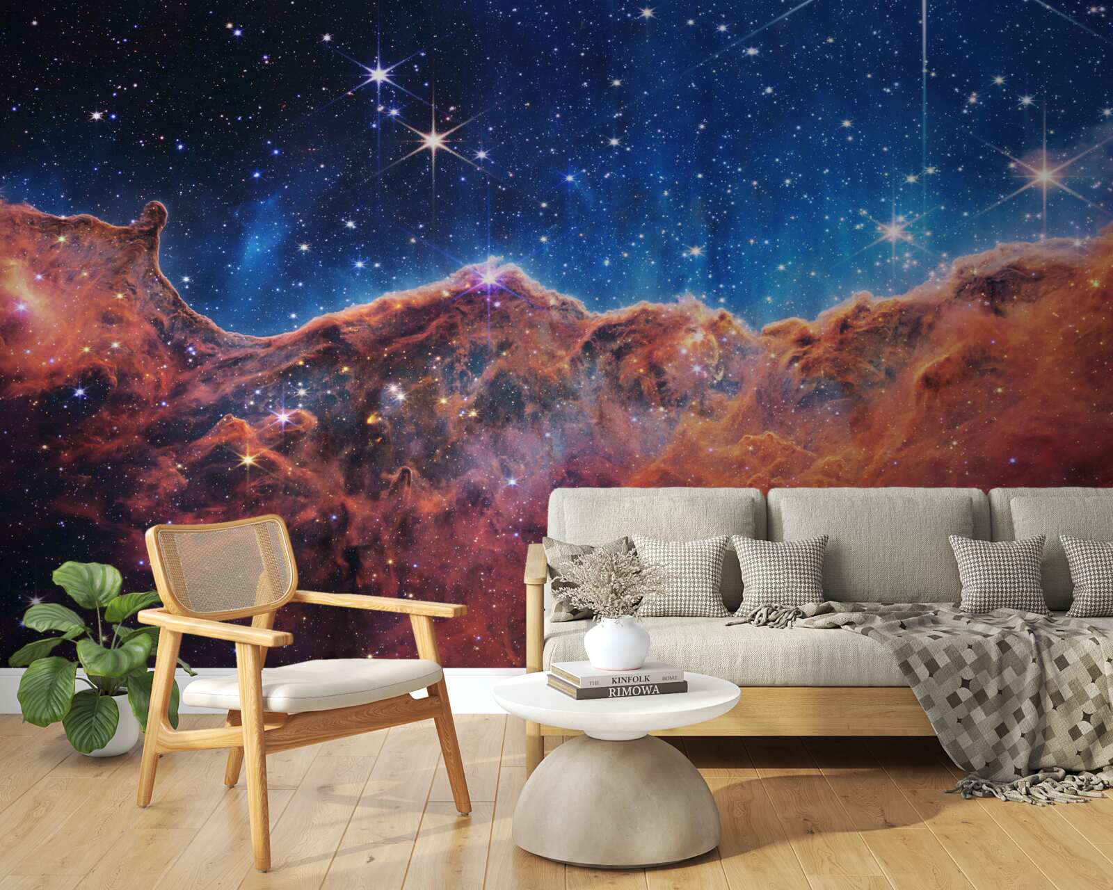 Fototapeta vesmírne oblaky posiate hviezdami