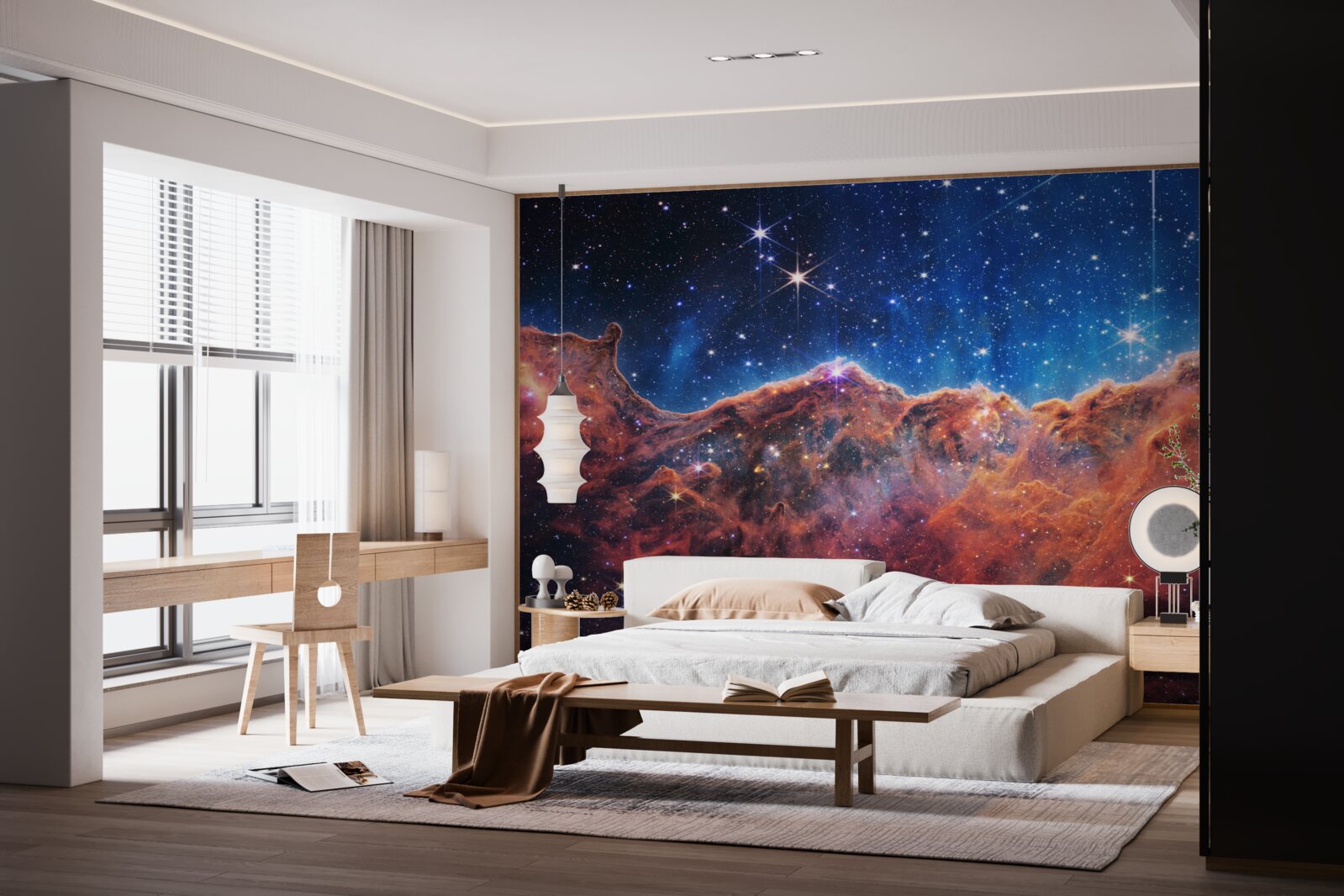 Fototapeta vesmírne oblaky posiate hviezdami