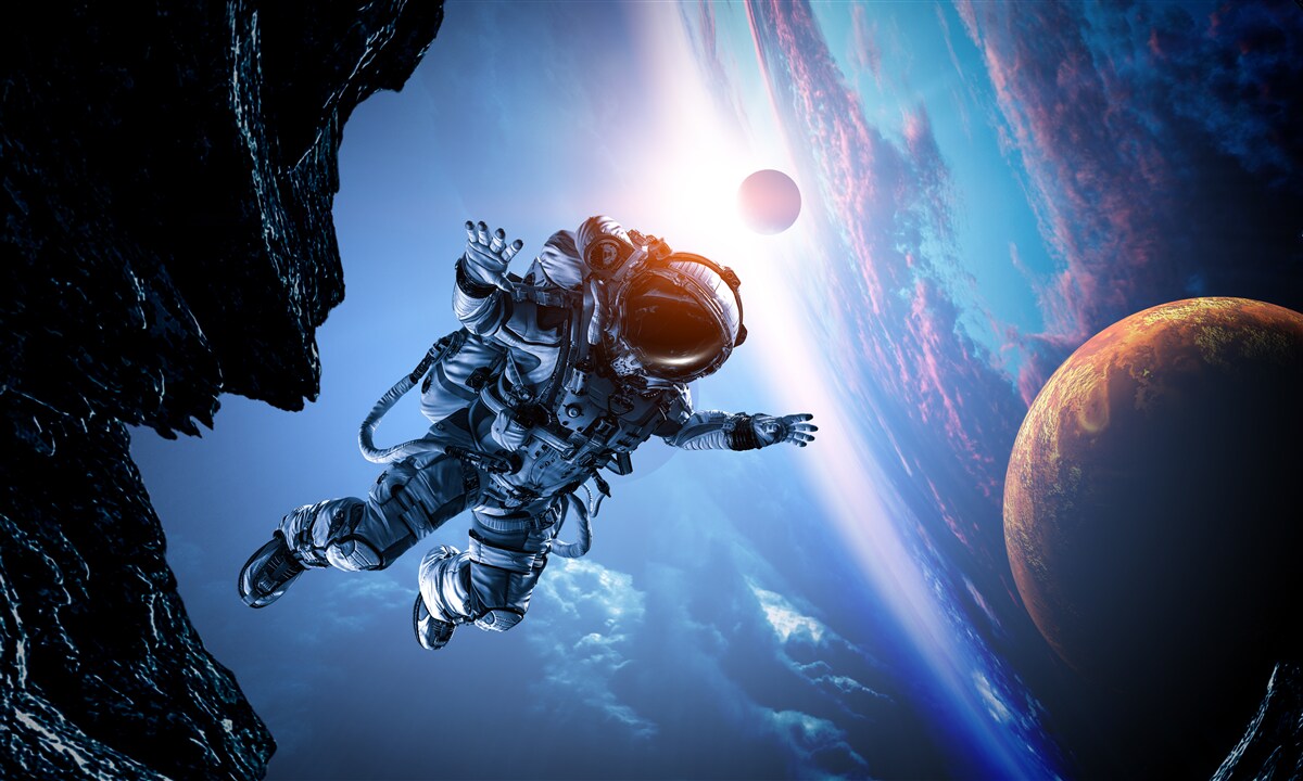 Fototapeta astronaut vo vesmíre