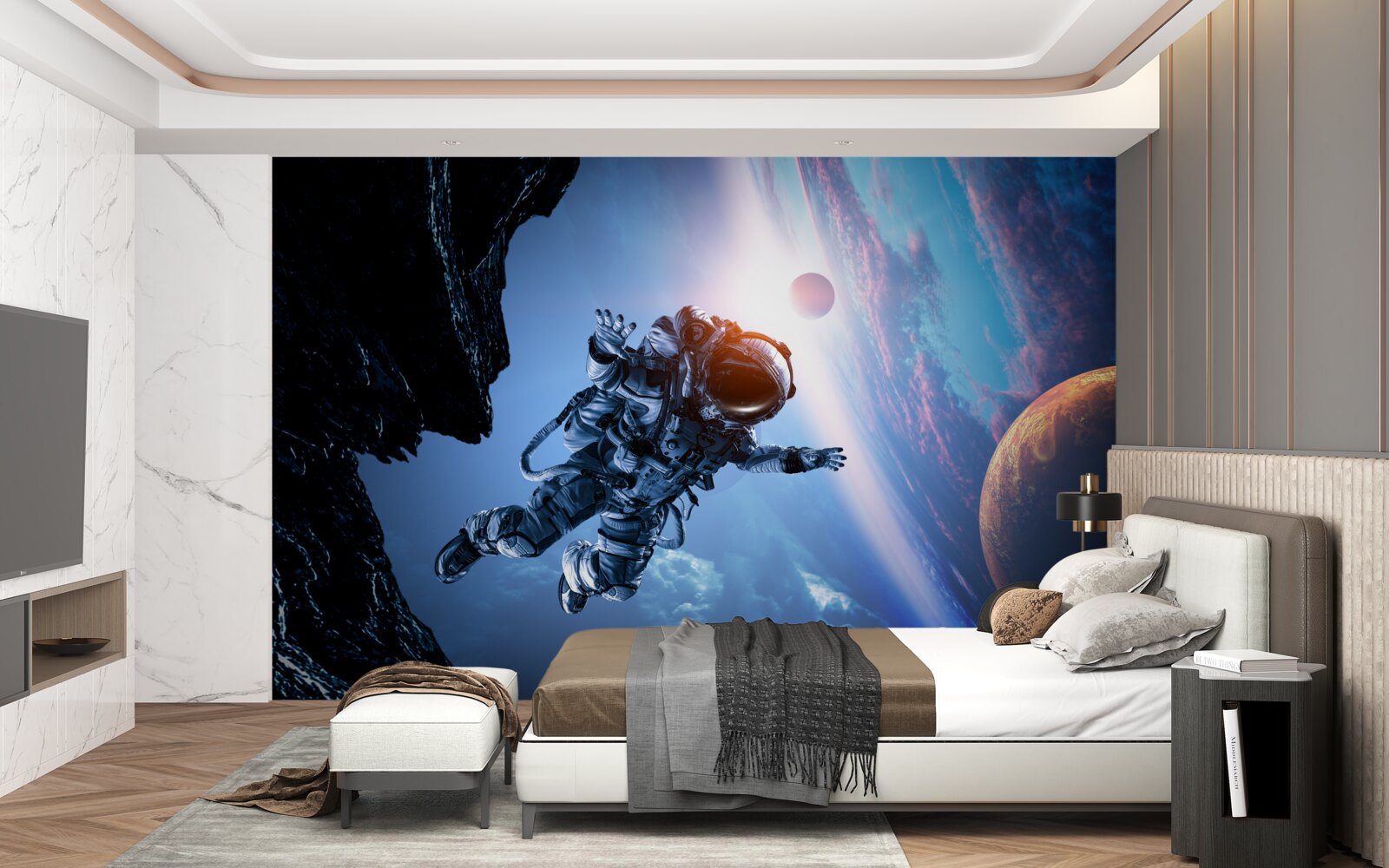 Fototapeta astronaut vo vesmíre