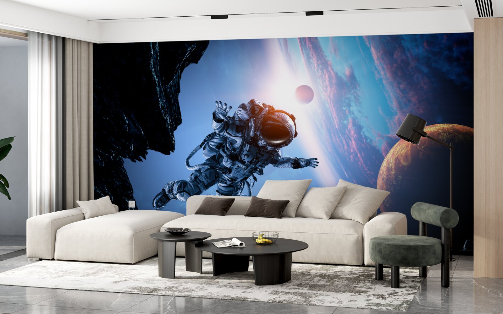 Fototapeta astronaut vo vesmíre