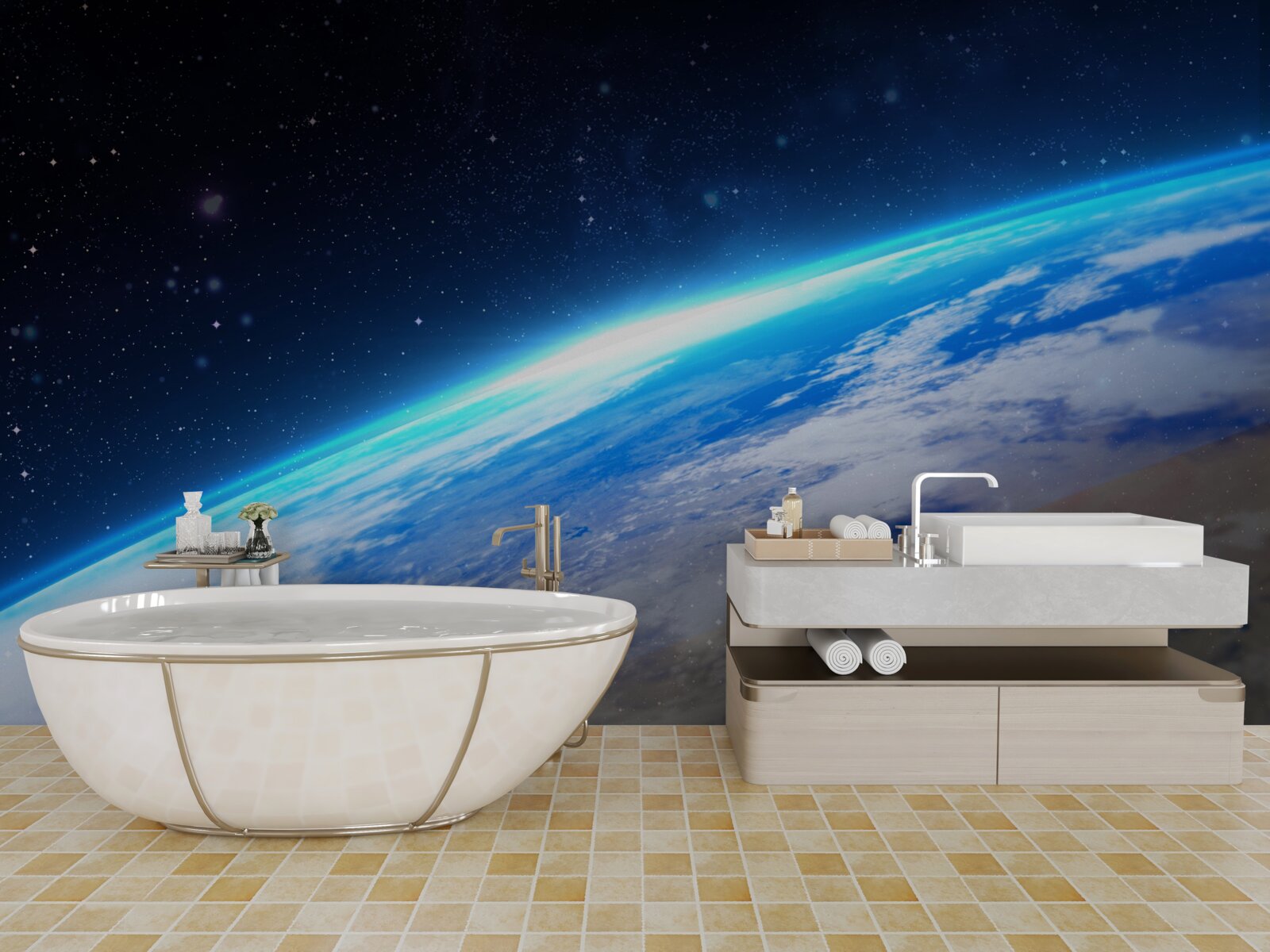 Fototapeta Zemský povrch z vesmíru