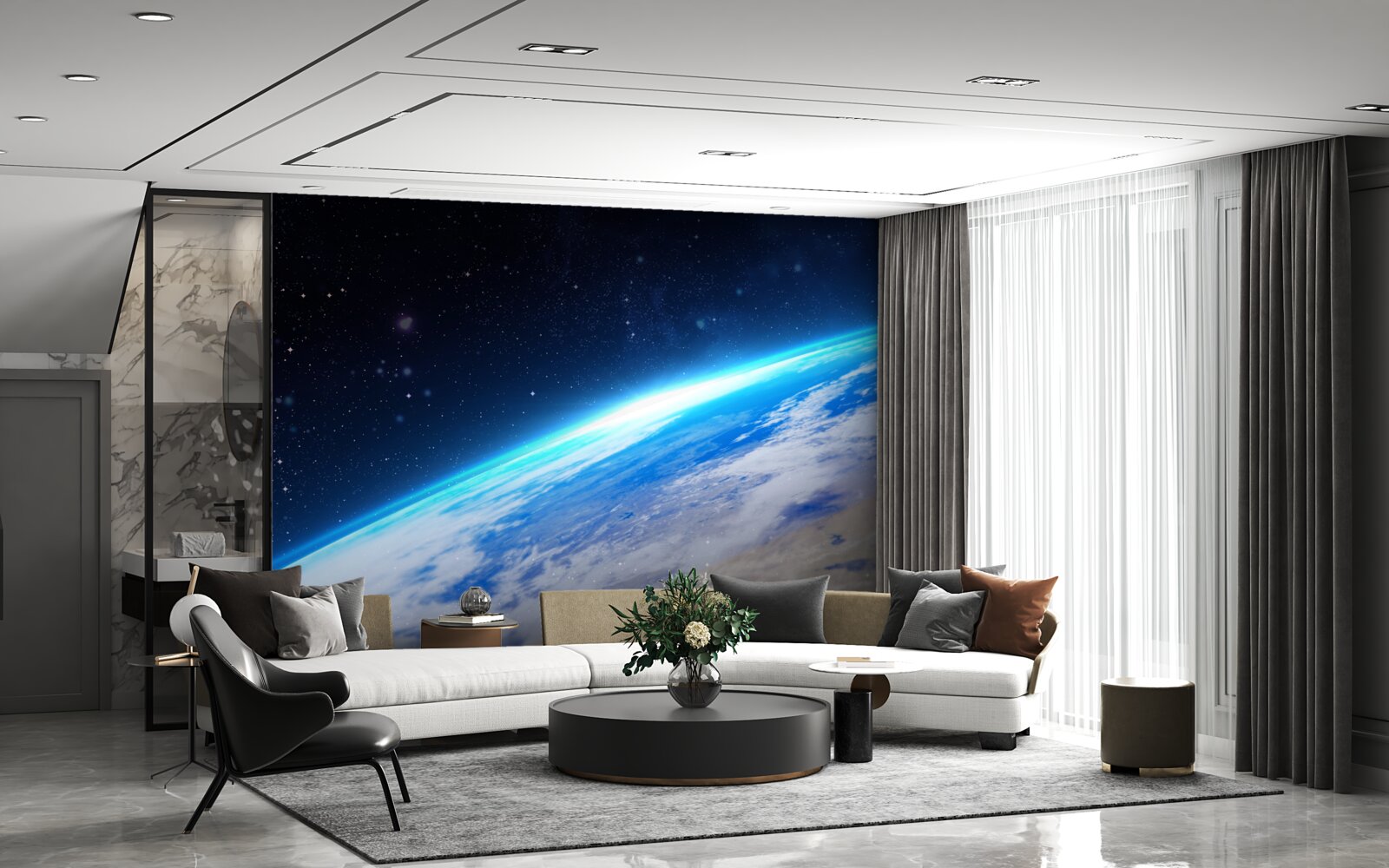 Fototapeta Zemský povrch z vesmíru