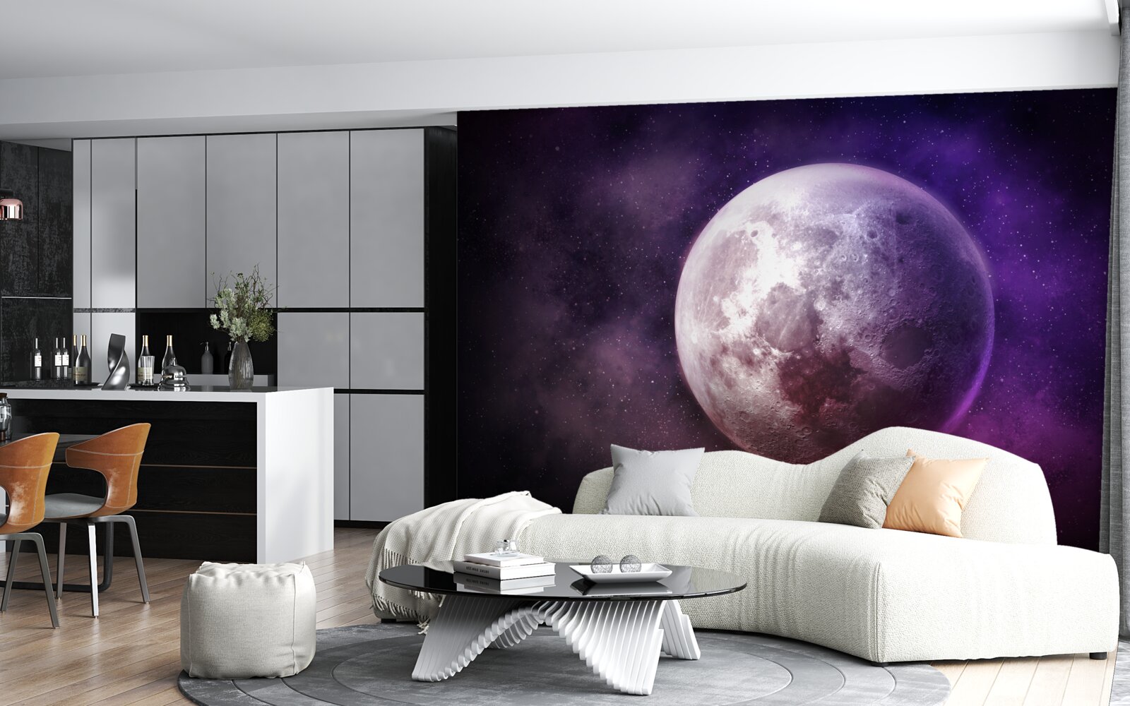 Fototapeta fialové nuansy mesiaca