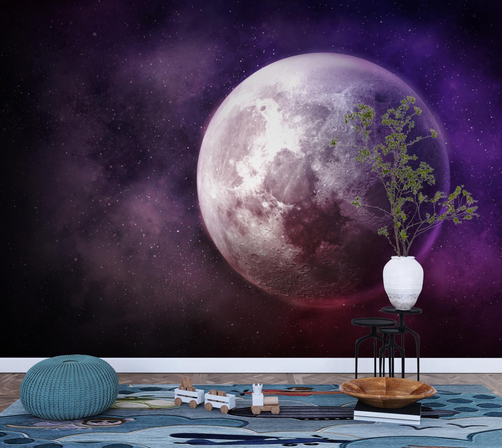 Fototapeta fialové nuansy mesiaca