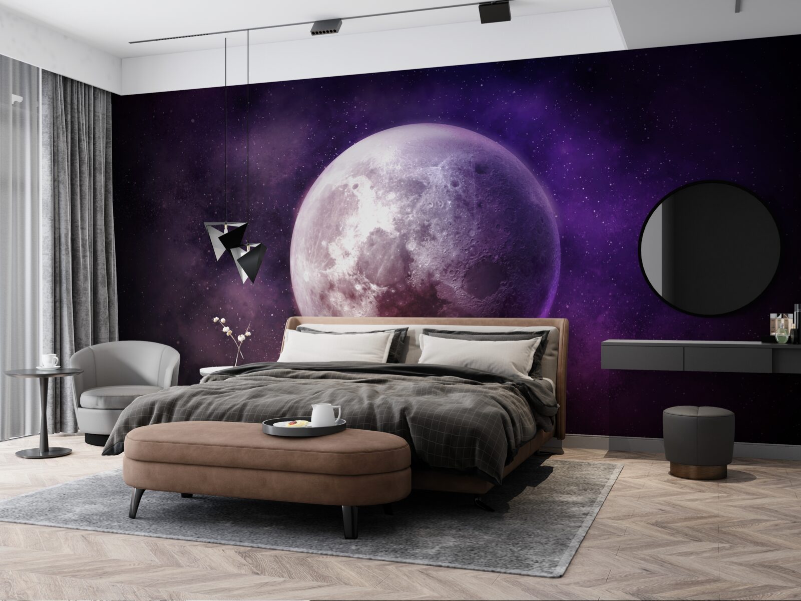 Fototapeta fialové nuansy mesiaca