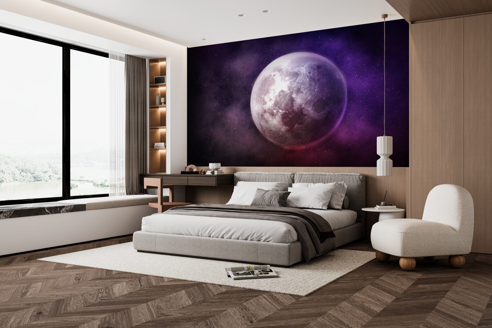 Fototapeta fialové nuansy mesiaca