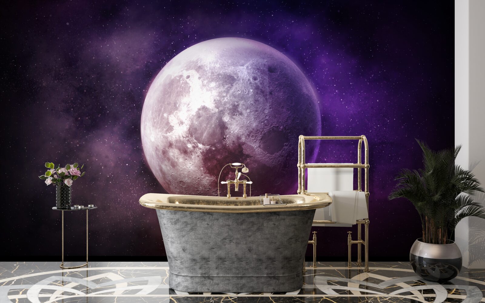 Fototapeta fialové nuansy mesiaca
