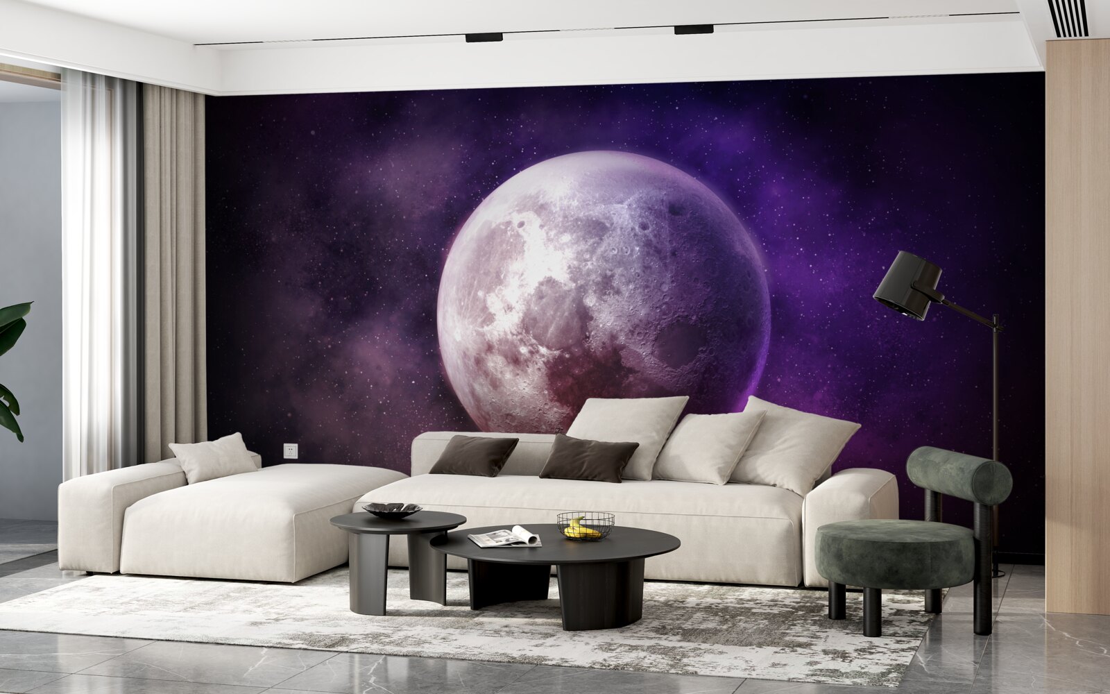 Fototapeta fialové nuansy mesiaca