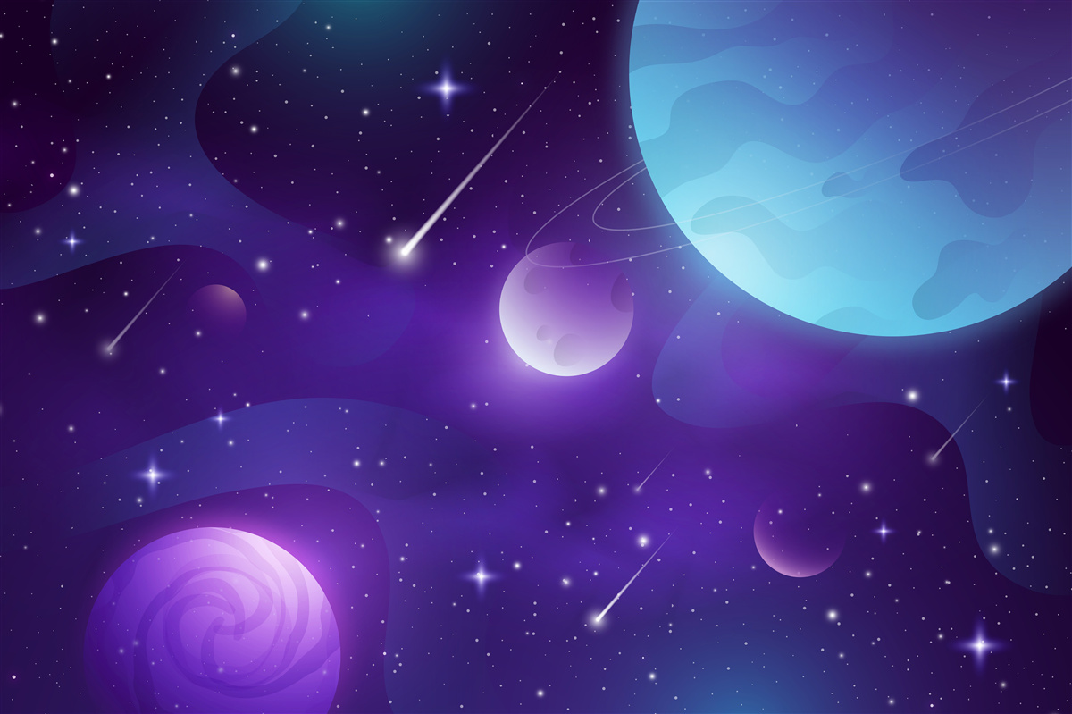 Fototapeta hviezdy a planéty vo vesmíre