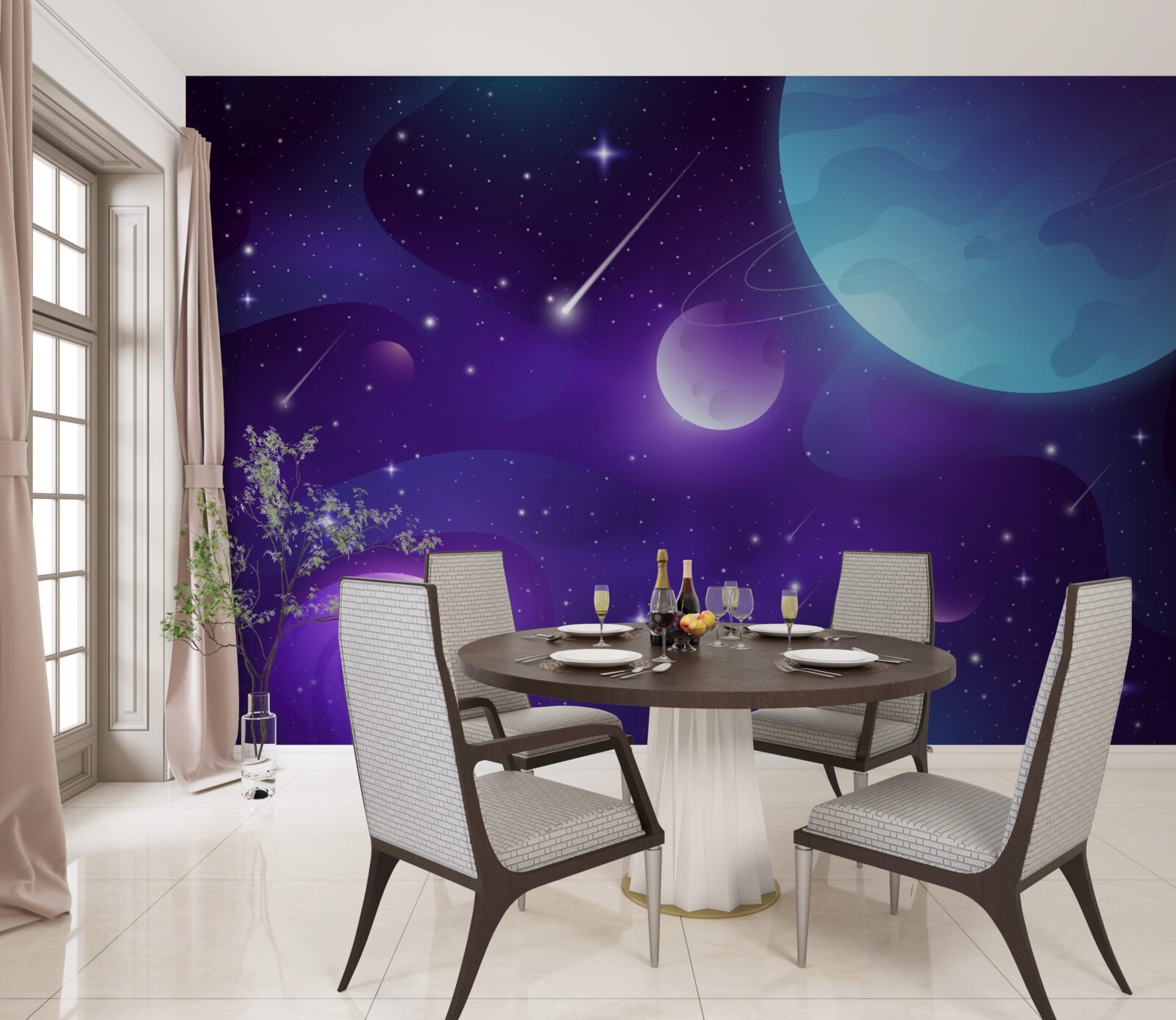 Fototapeta hviezdy a planéty vo vesmíre