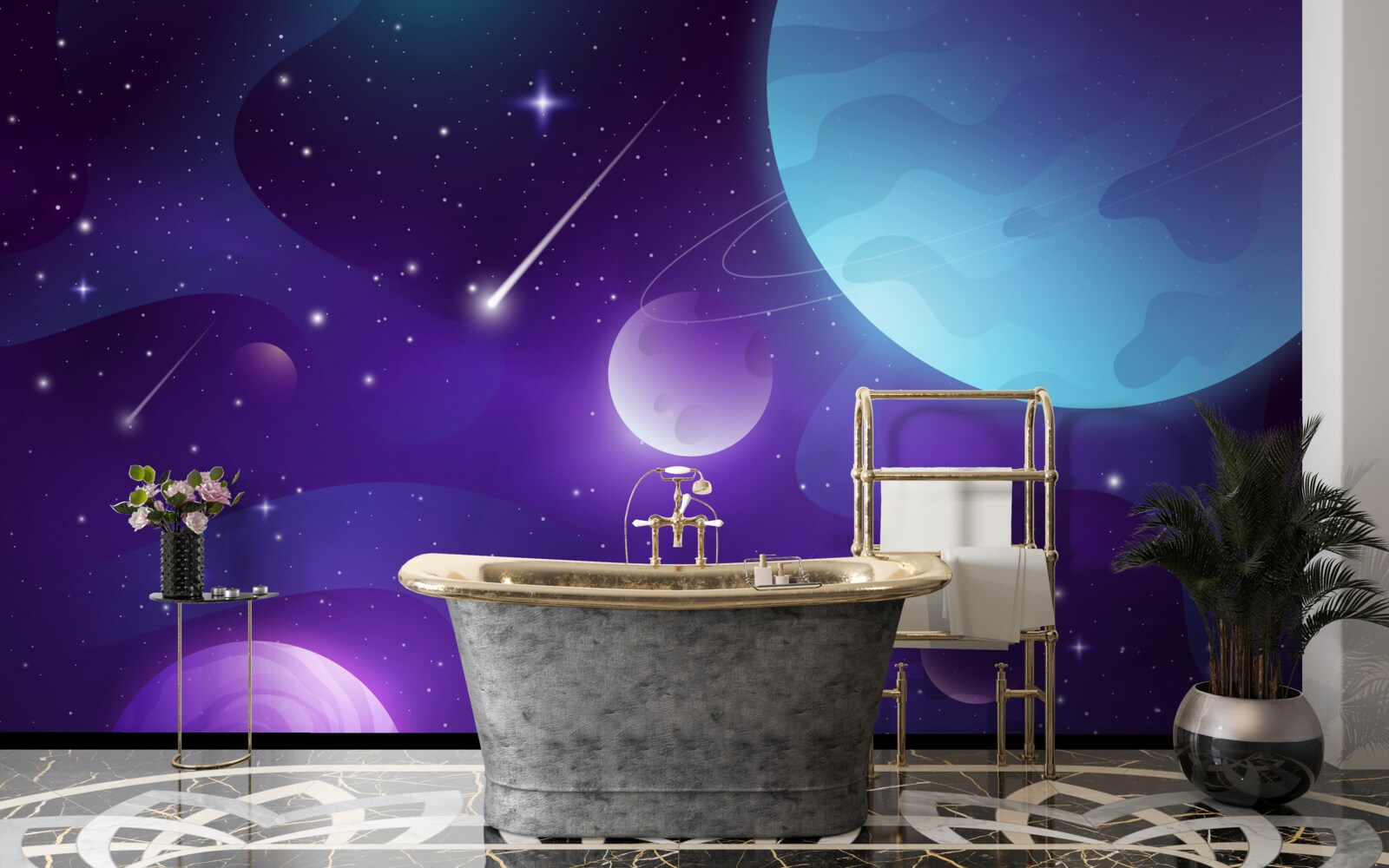 Fototapeta hviezdy a planéty vo vesmíre