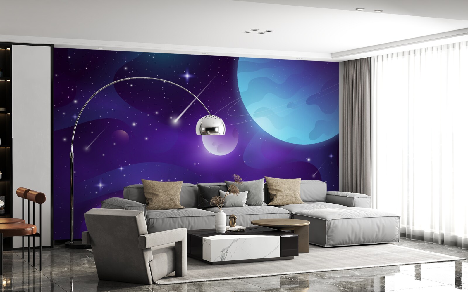 Fototapeta hviezdy a planéty vo vesmíre