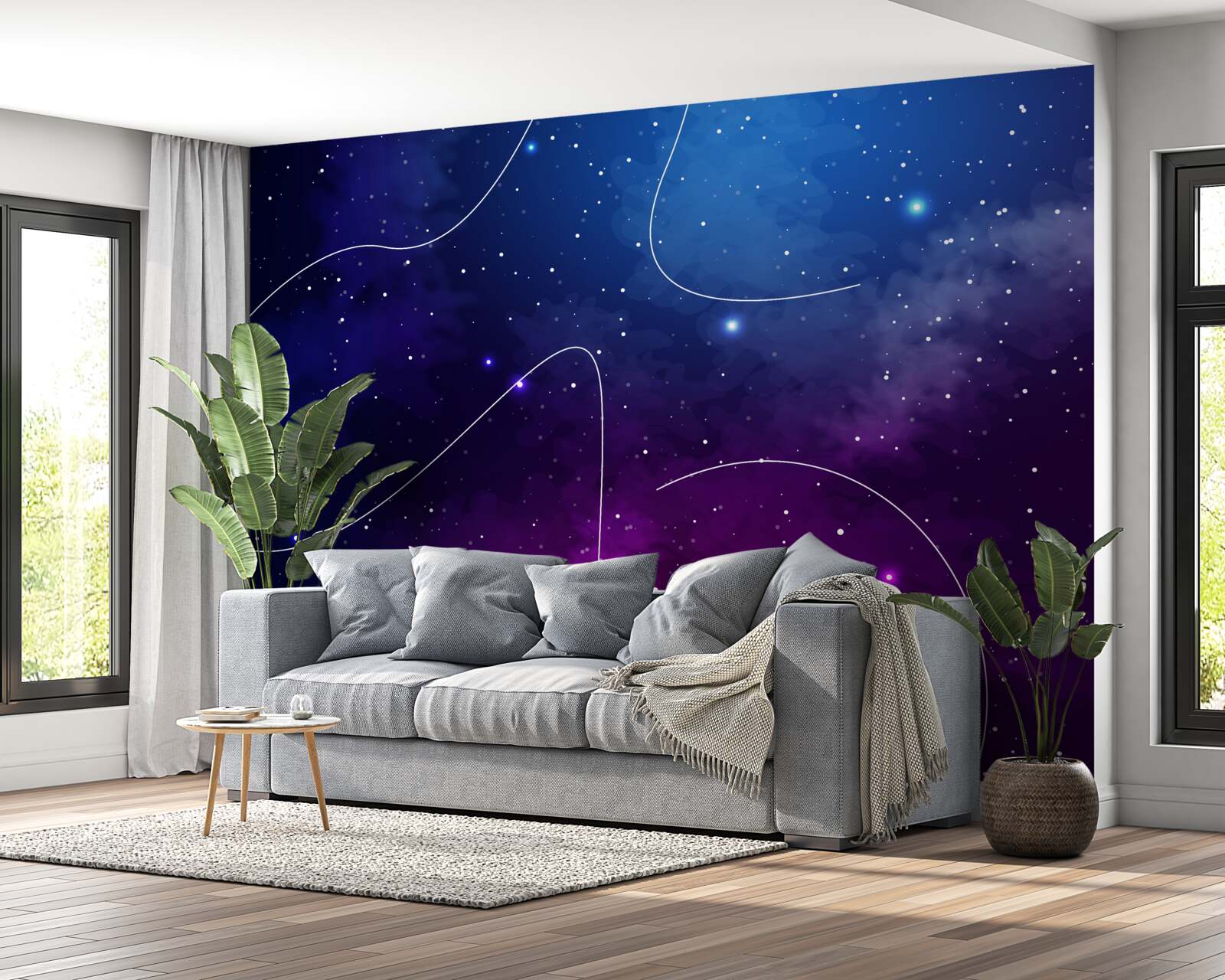 Fototapeta noc ponorená do kozmickej tmy