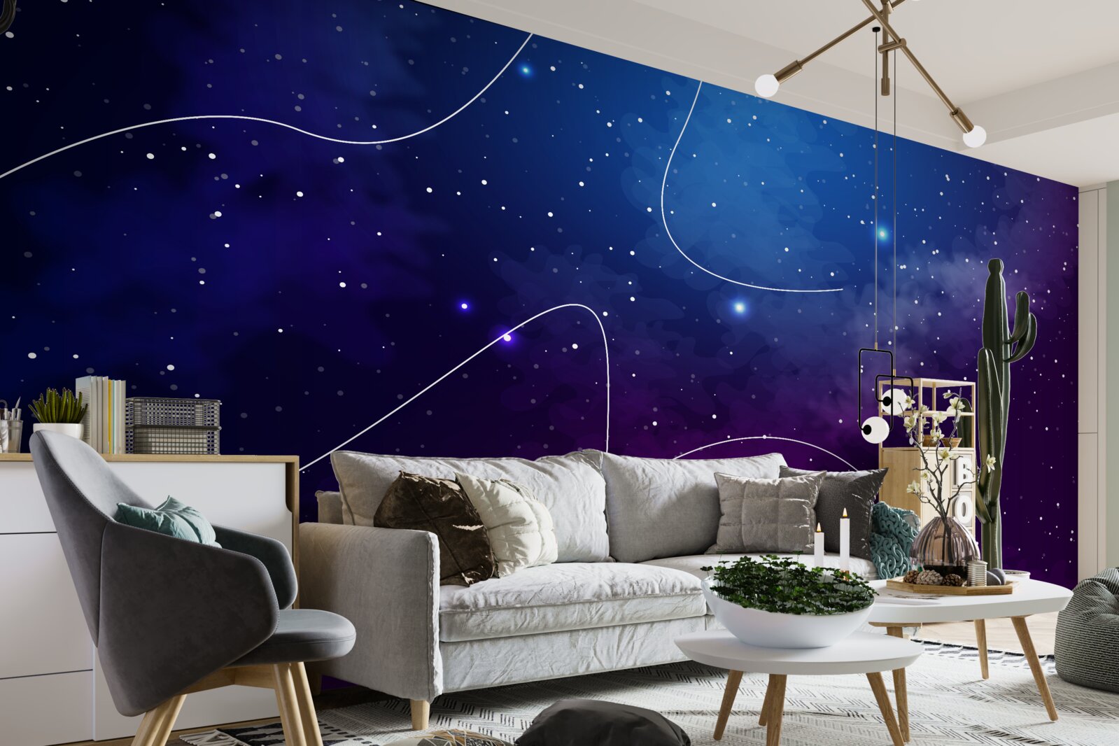 Fototapeta noc ponorená do kozmickej tmy