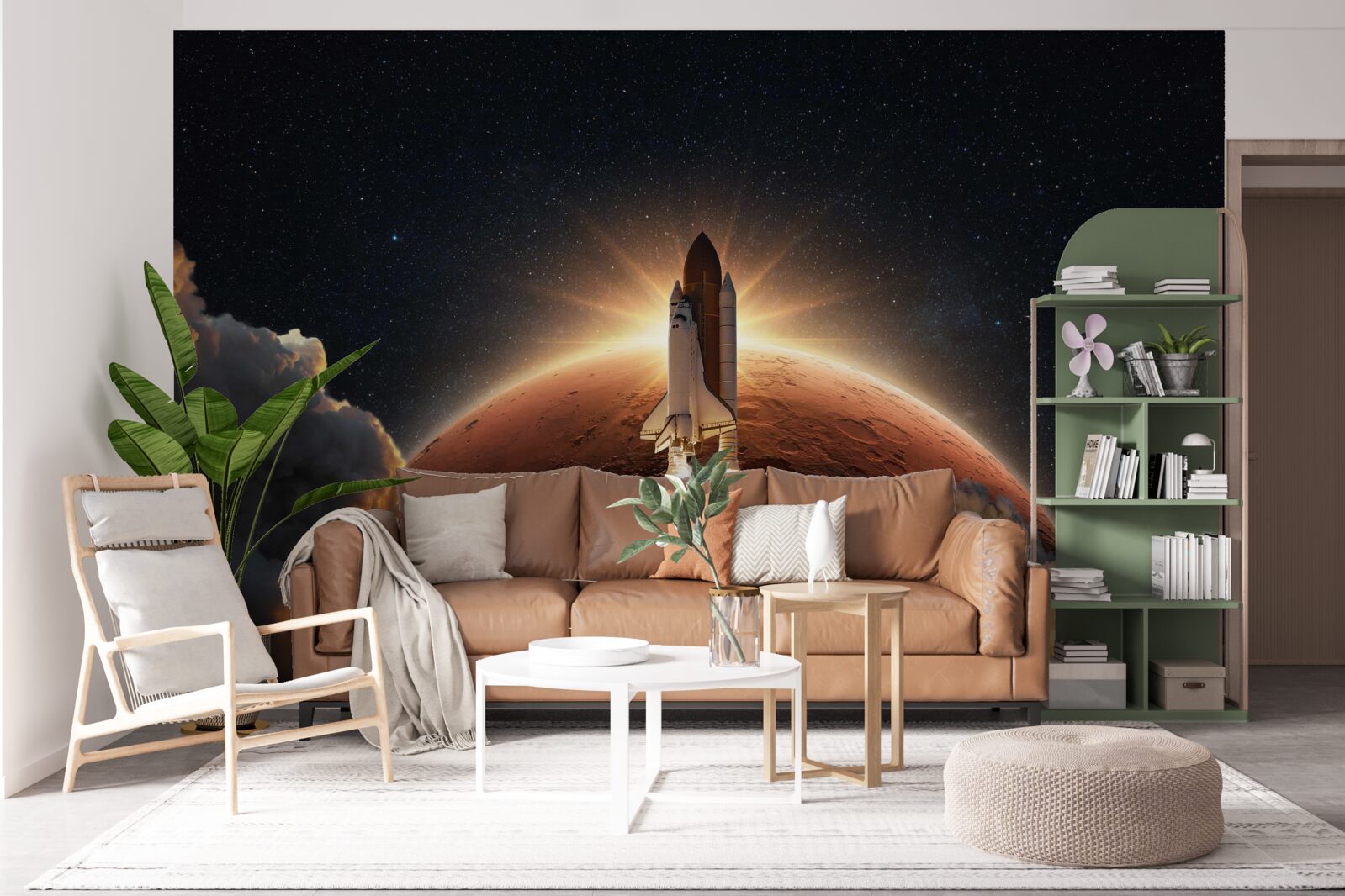 Fototapeta vesmírne cestovanie loďou