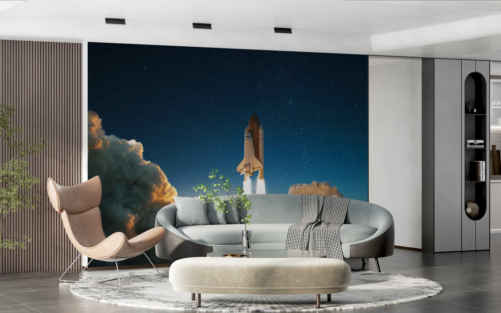 Fototapeta vesmírna loď začína svoju cestu do vesmíru