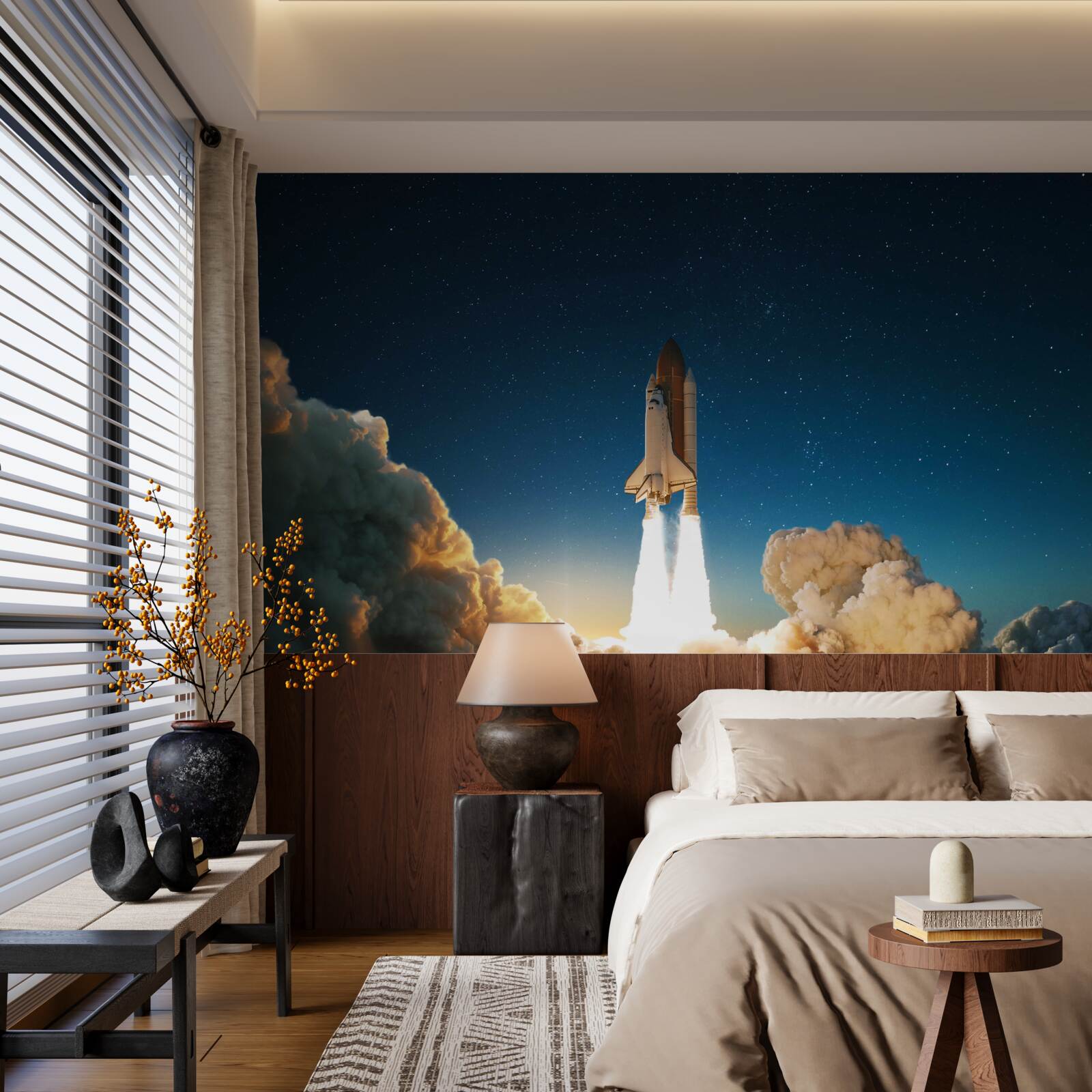 Fototapeta vesmírna loď začína svoju cestu do vesmíru