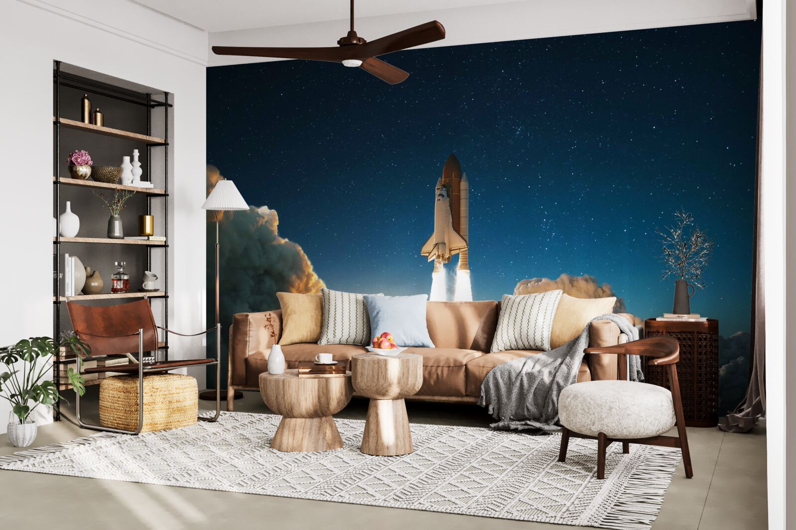 Fototapeta vesmírna loď začína svoju cestu do vesmíru