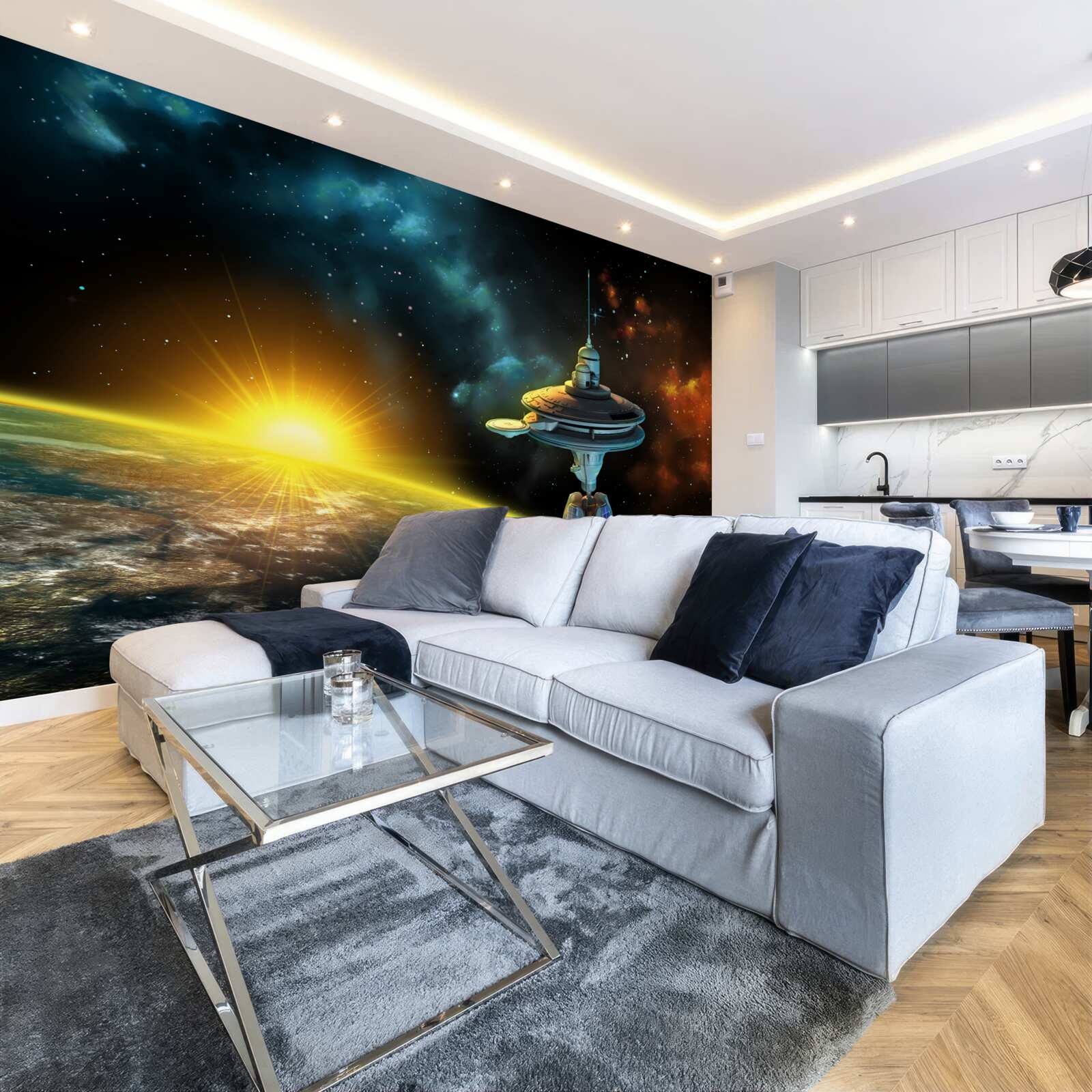 Fototapeta vesmírna stanica na obežnej dráhe