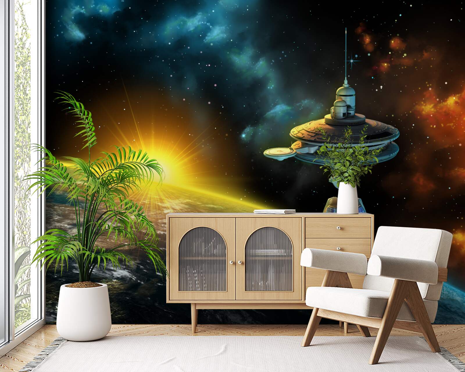 Fototapeta vesmírna stanica na obežnej dráhe