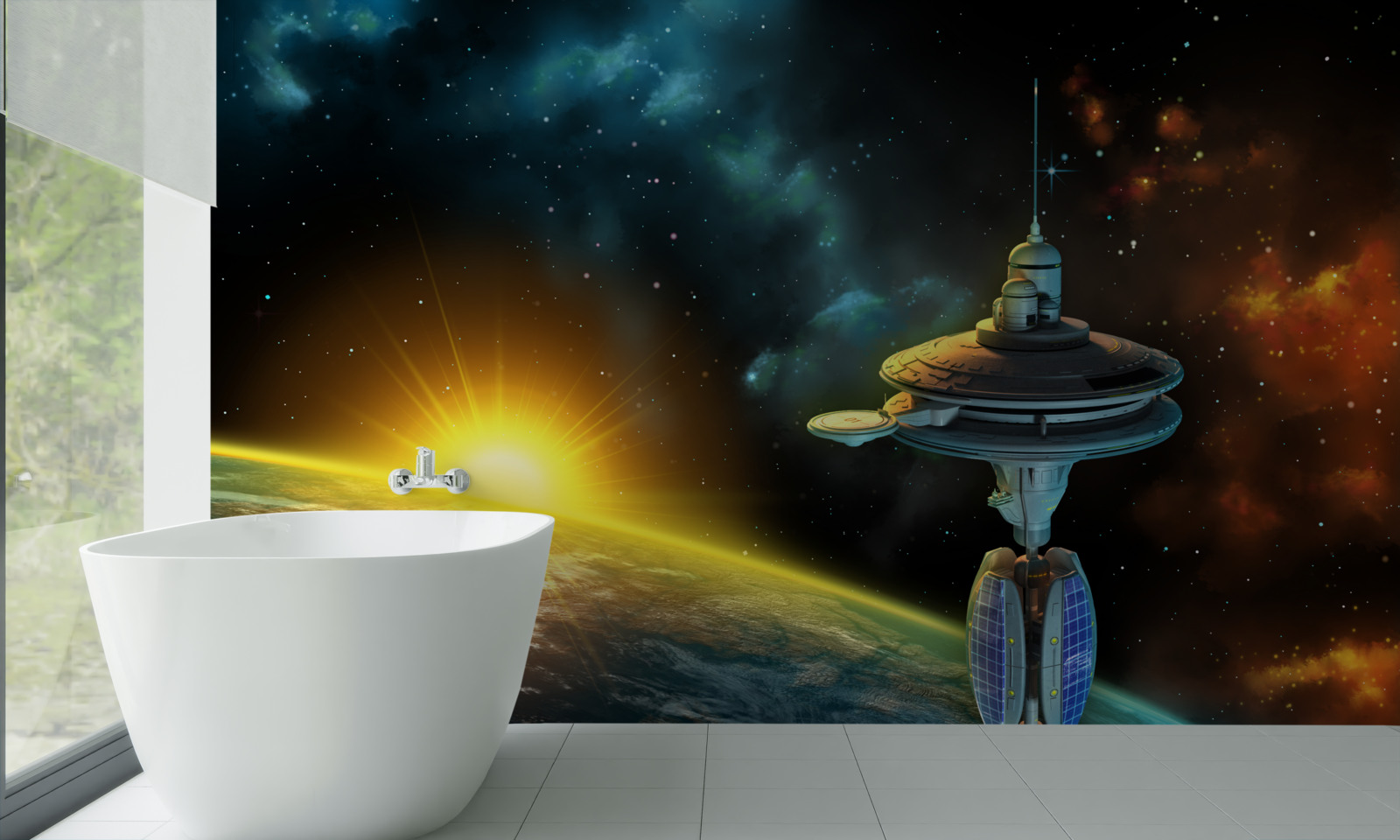 Fototapeta vesmírna stanica na obežnej dráhe