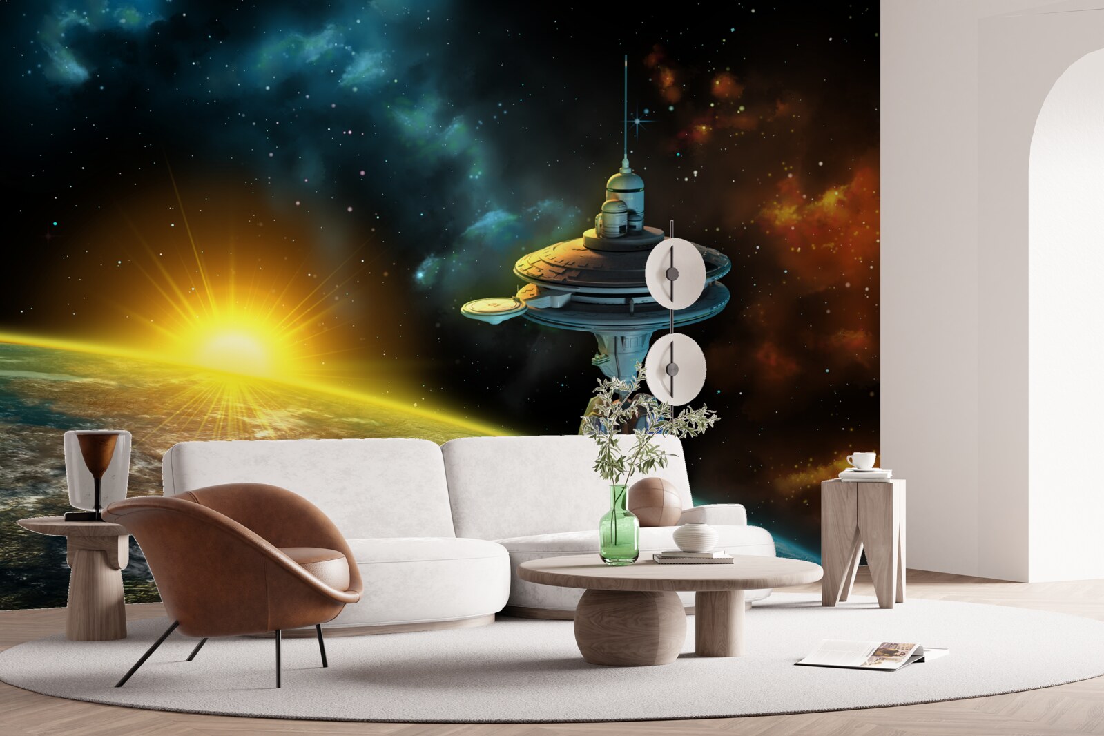 Fototapeta vesmírna stanica na obežnej dráhe