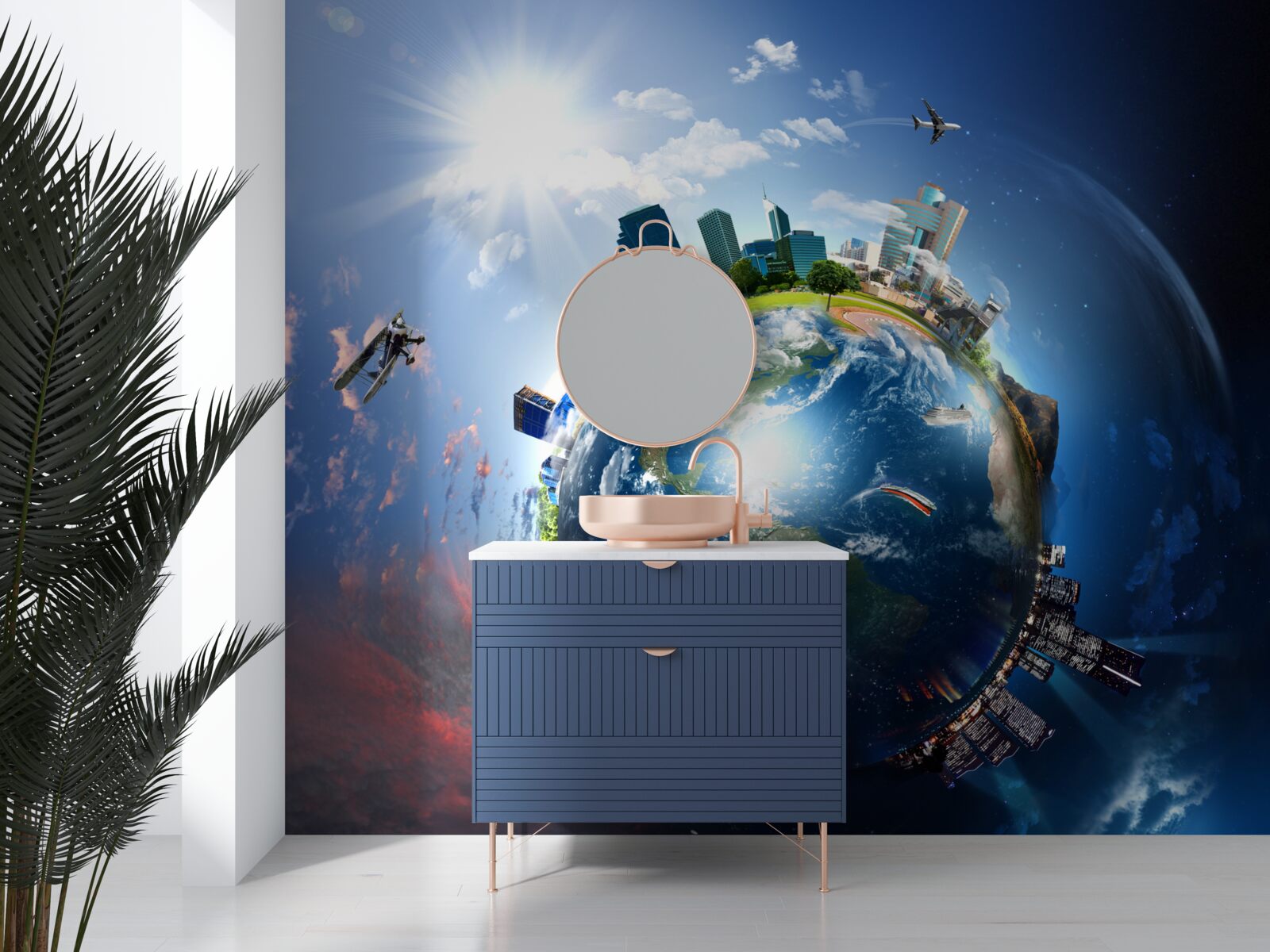 Fototapeta modernizovanej zemegule