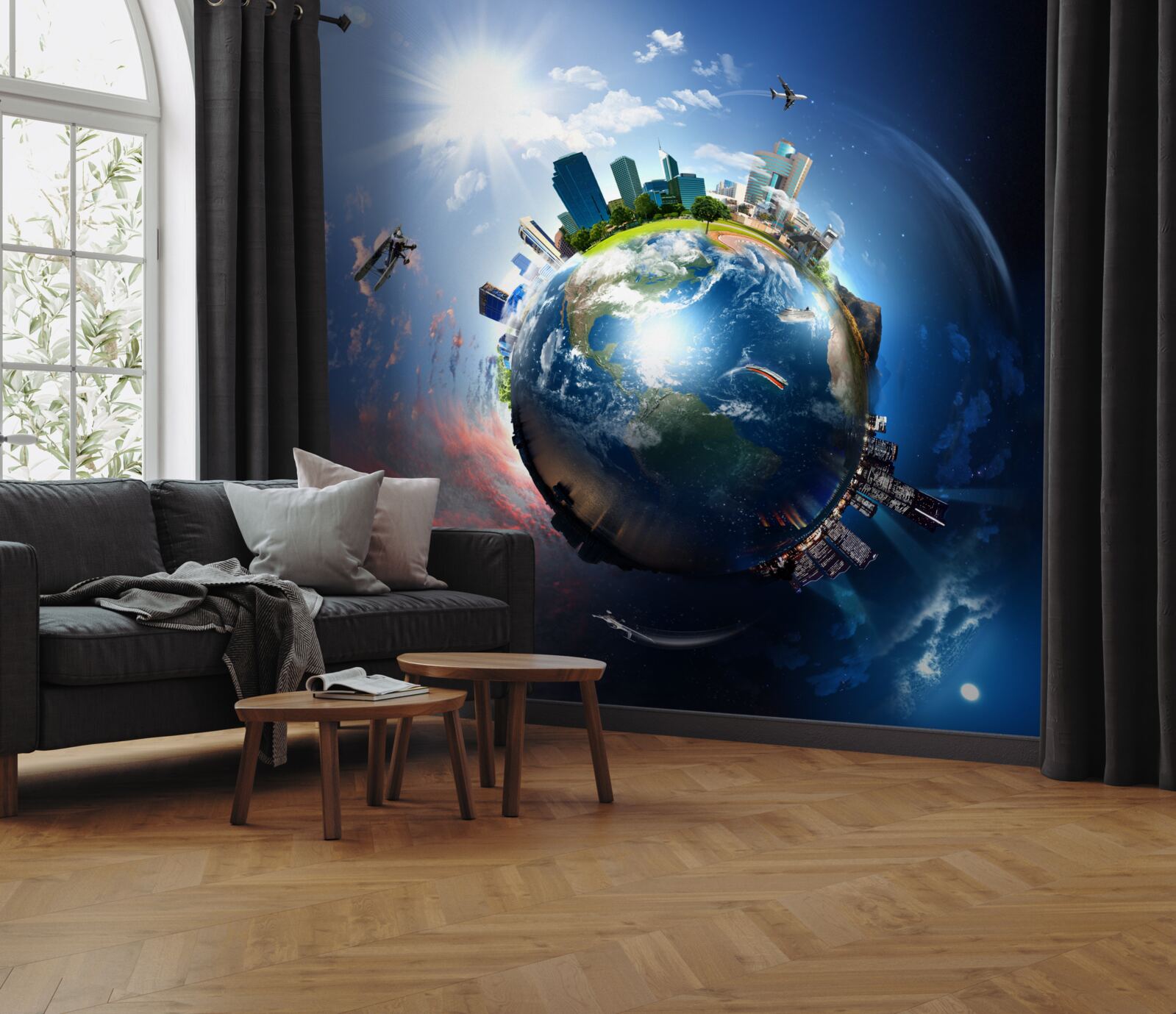 Fototapeta modernizovanej zemegule