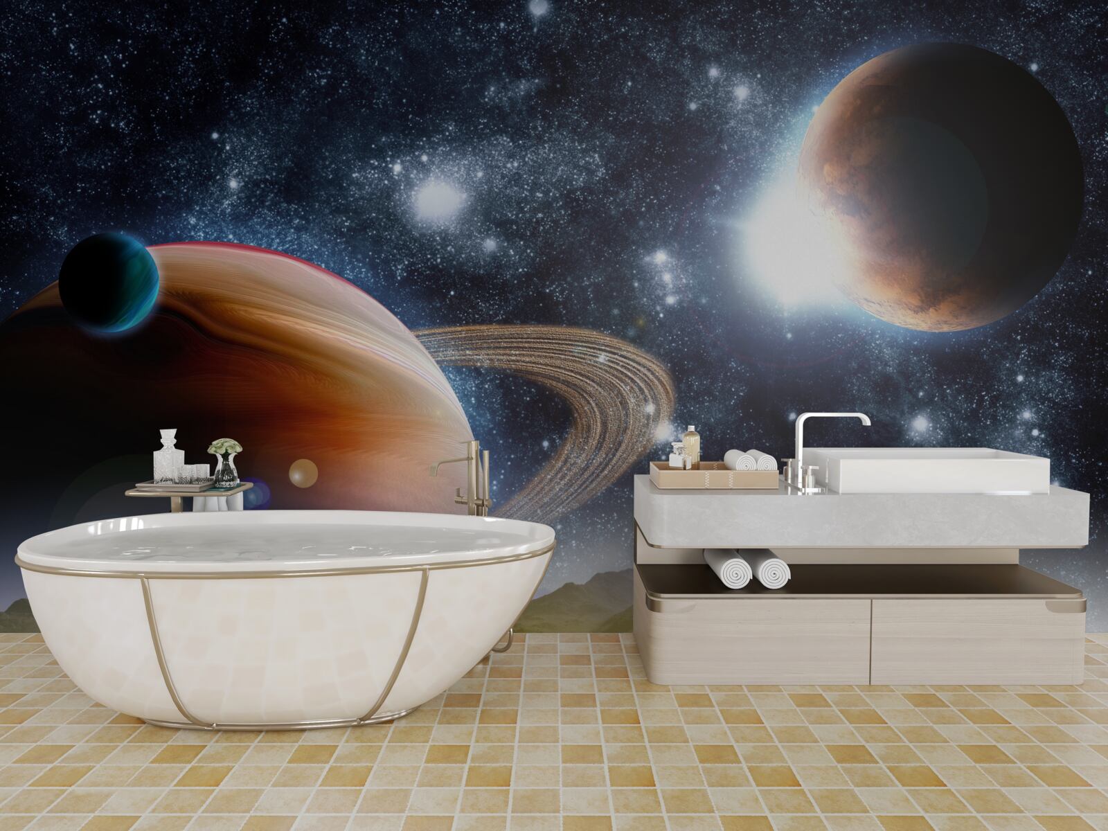 Fototapeta vesmírne planéty