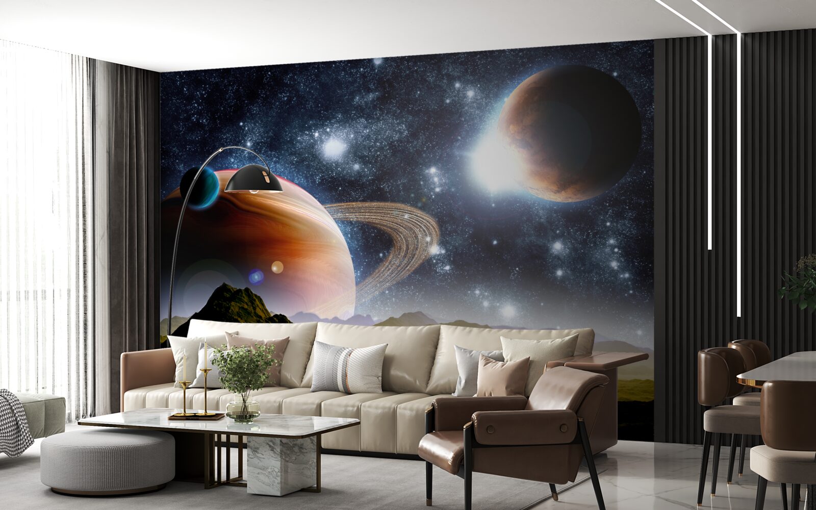 Fototapeta vesmírne planéty