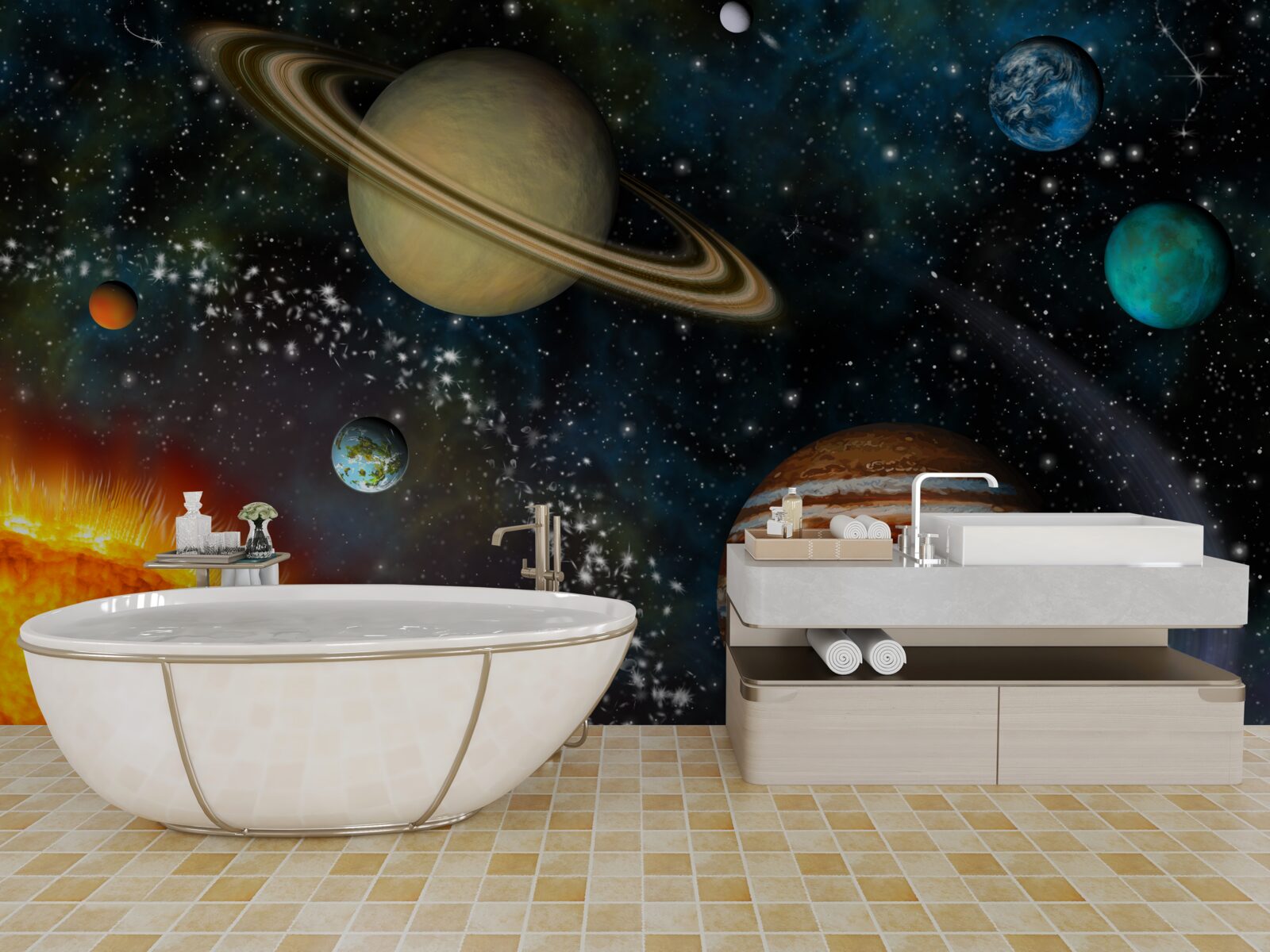 Fototapeta exkluzívny sprievod planét