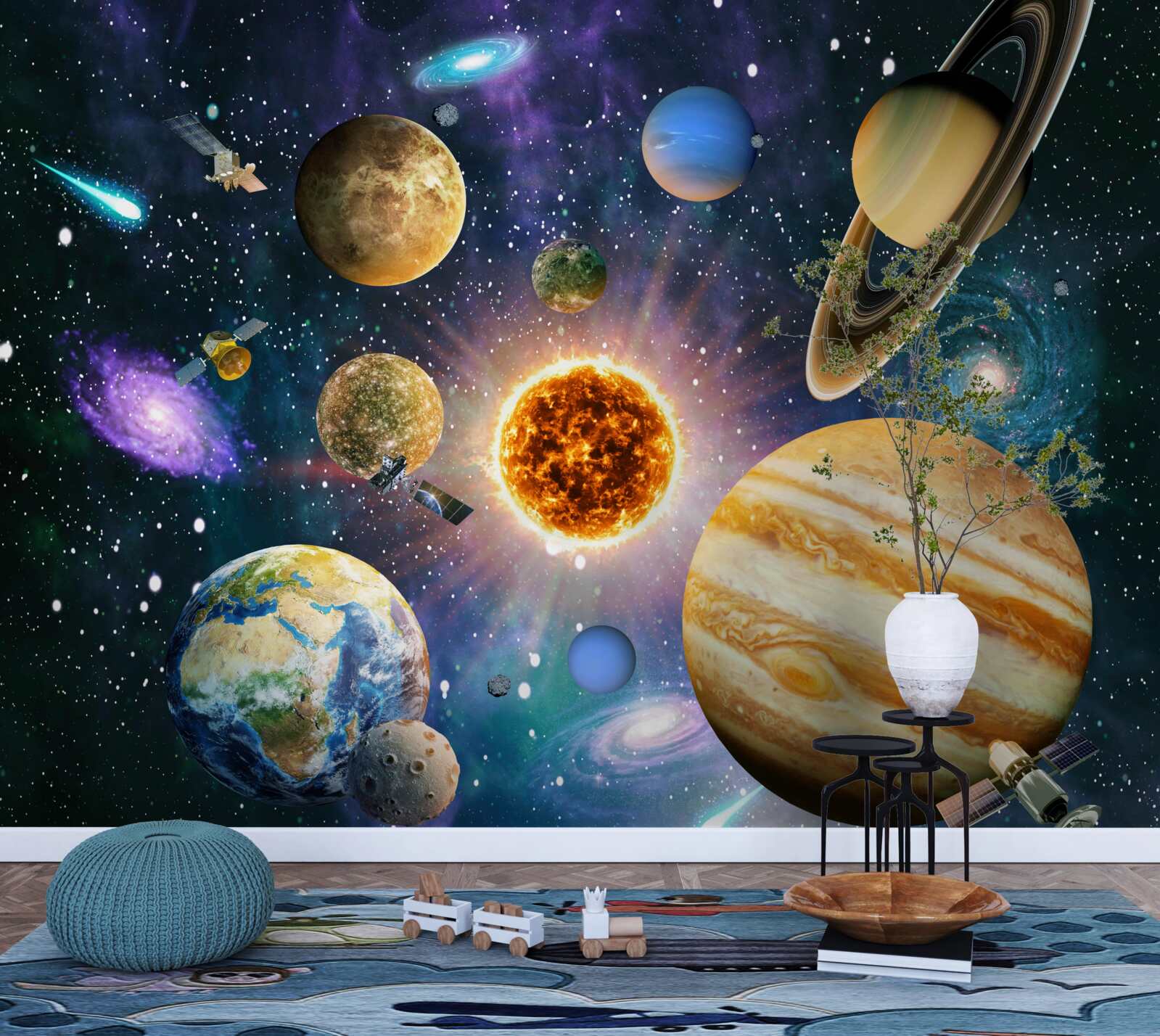 Fototapeta tvary a odtiene planét sú rôznorodé