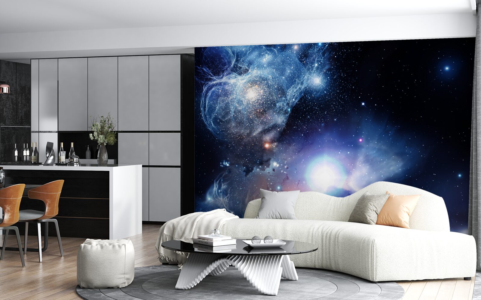 Fototapeta hypnotizujúci svetlý nebeský priestor